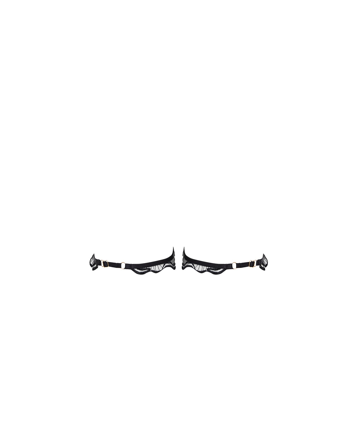 Marabel Detachable Thigh Garters Black/Sheer