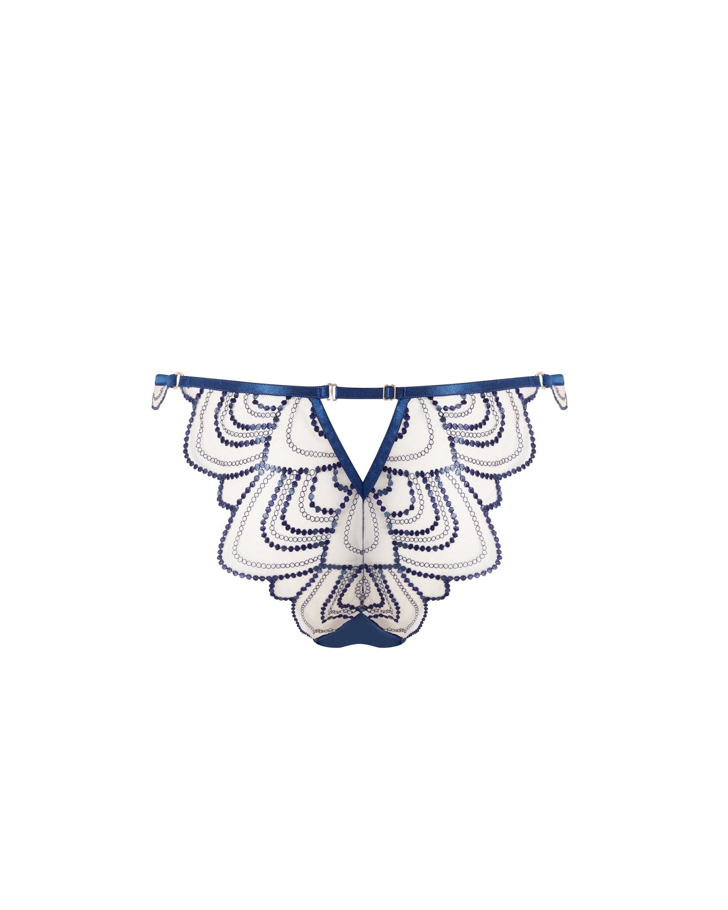 Soraya Embroidered Sheer Panty Blue