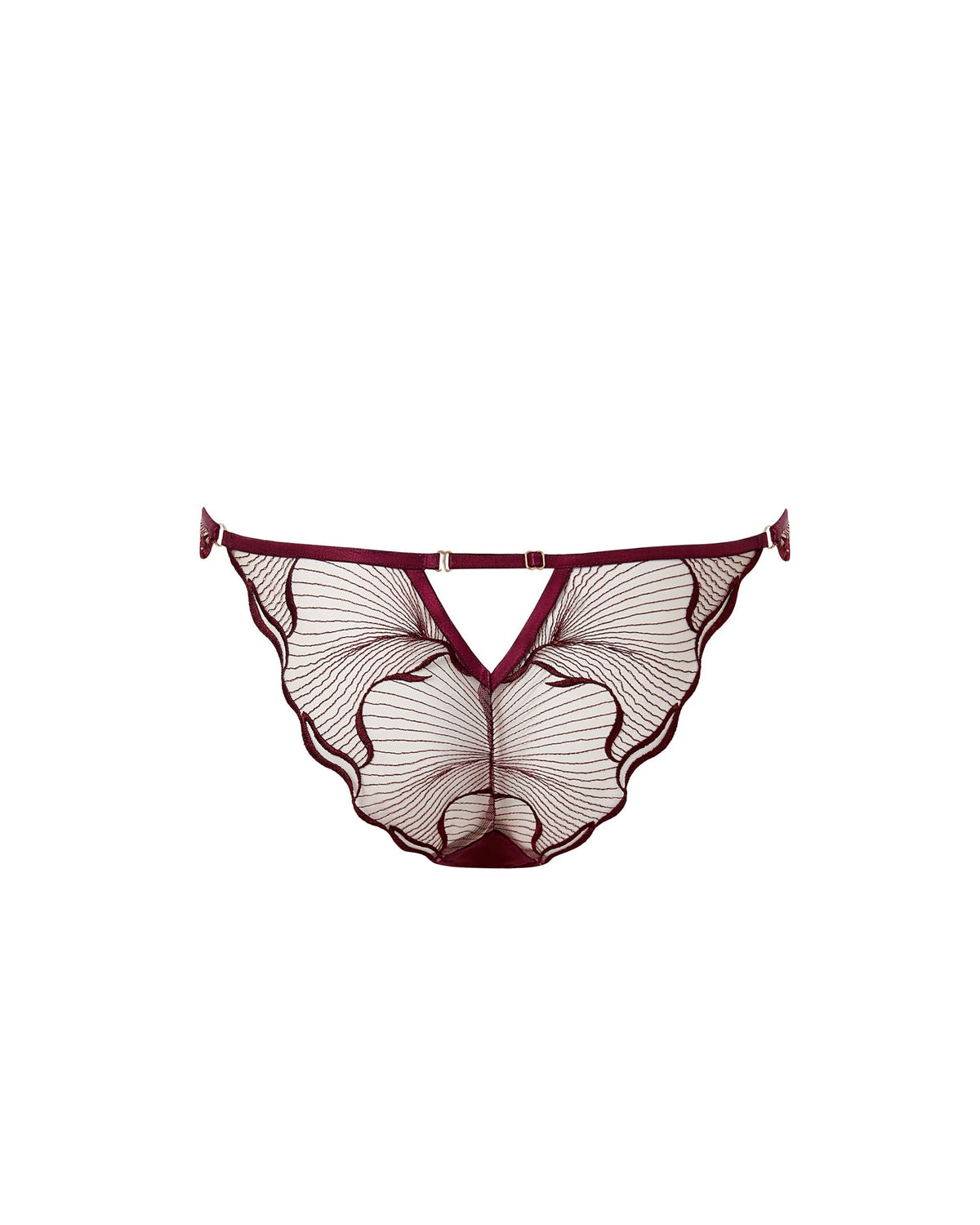 Marabel Embroidered Sheer Panty Cherry