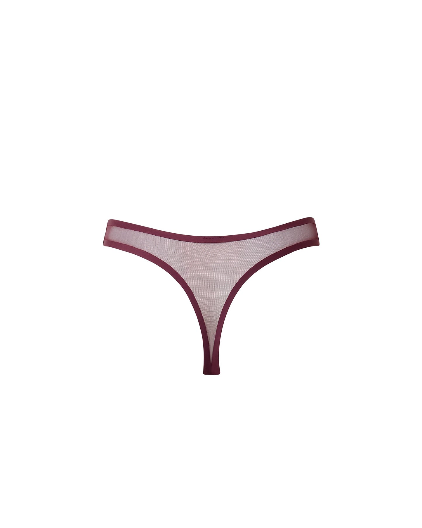 Naomi Mesh High-Waist Thong Cherry