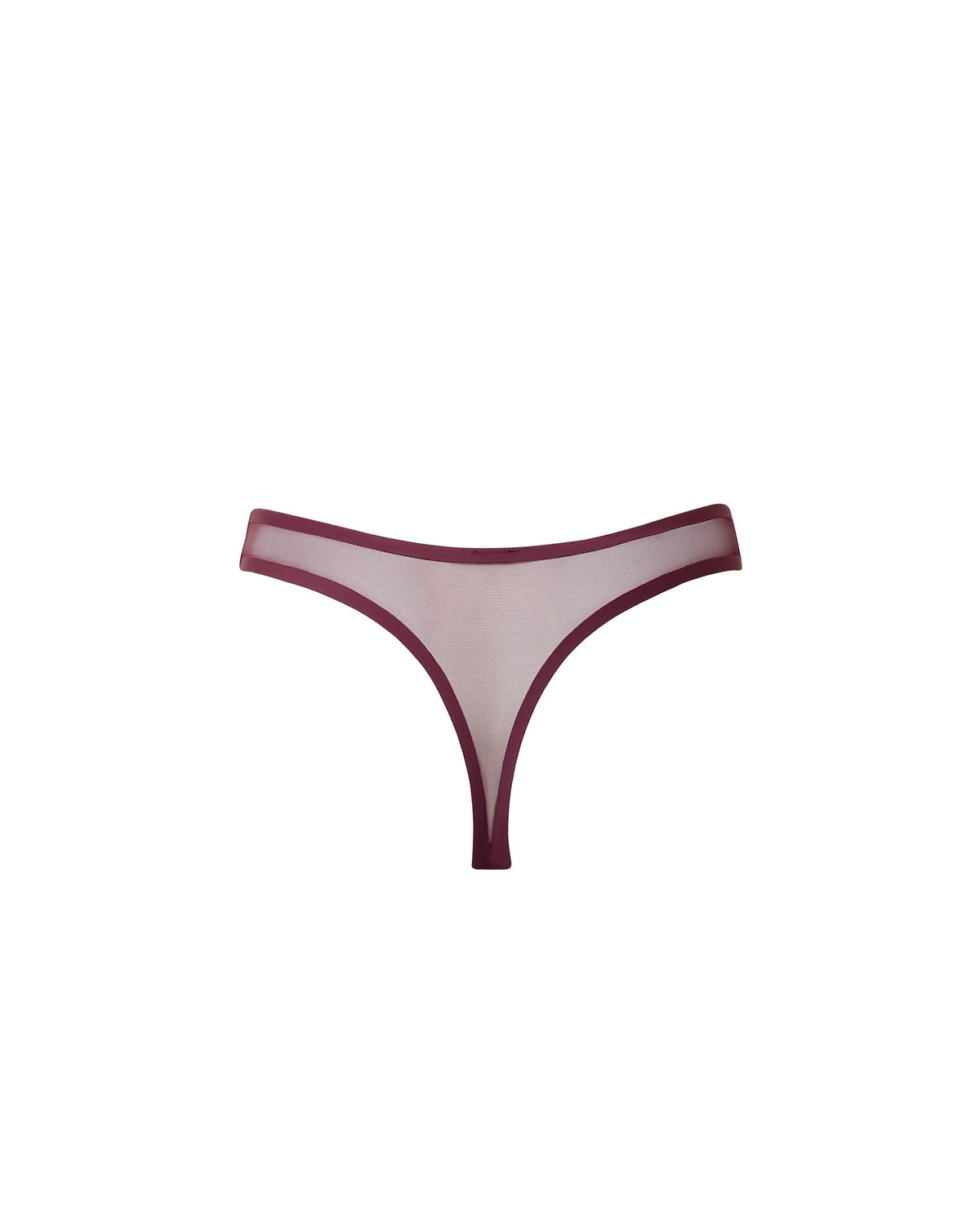 Naomi Mesh High-Waist Thong Cherry