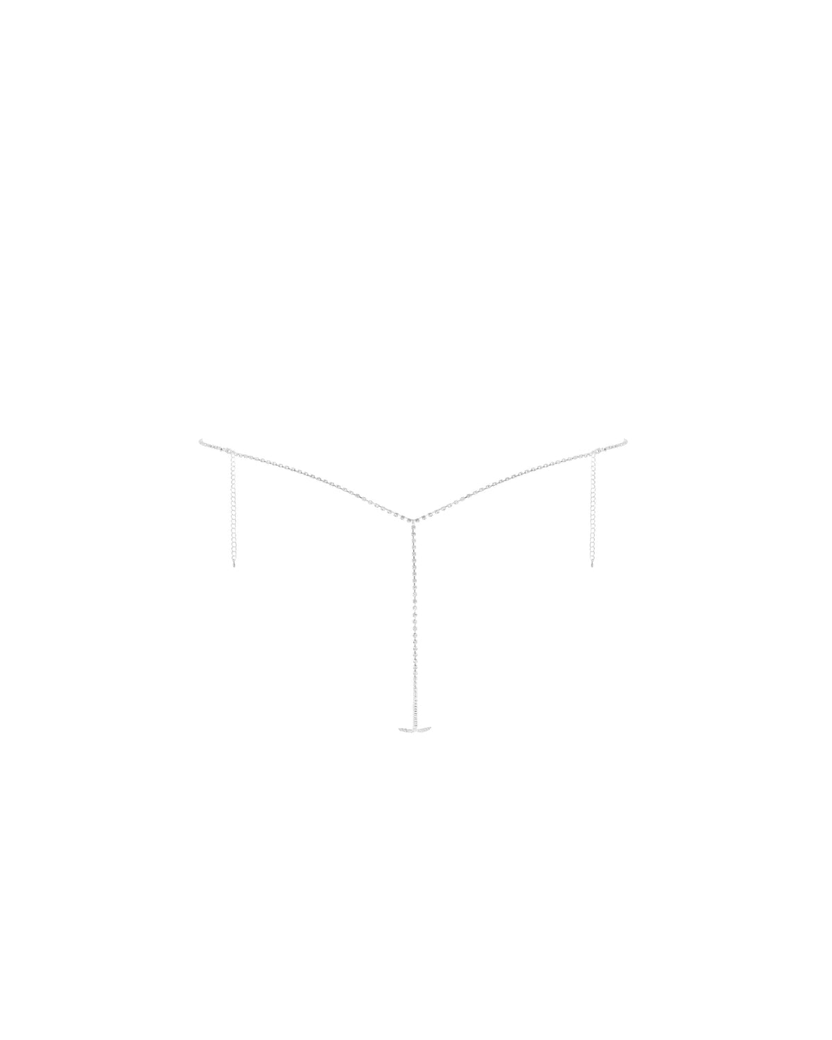 Estelle Open Diamante Thong Silver