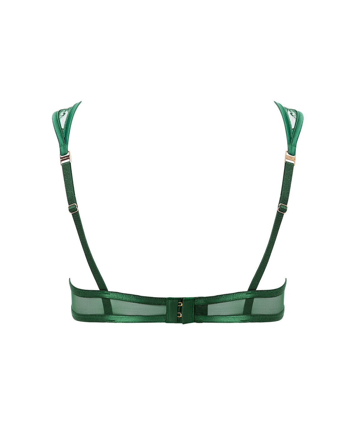 Seraphim Embroidered Sheer Bra Green