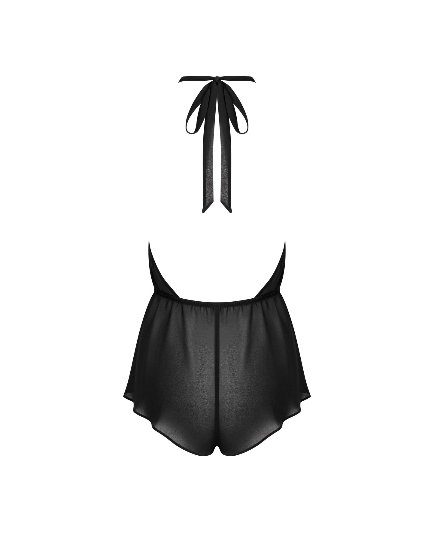 Marisa Chiffon Sheer Teddy Black