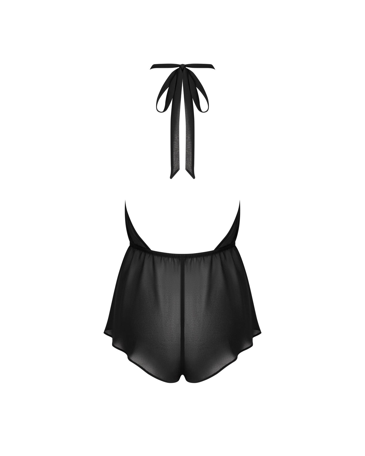 Marisa Chiffon Sheer Teddy Black