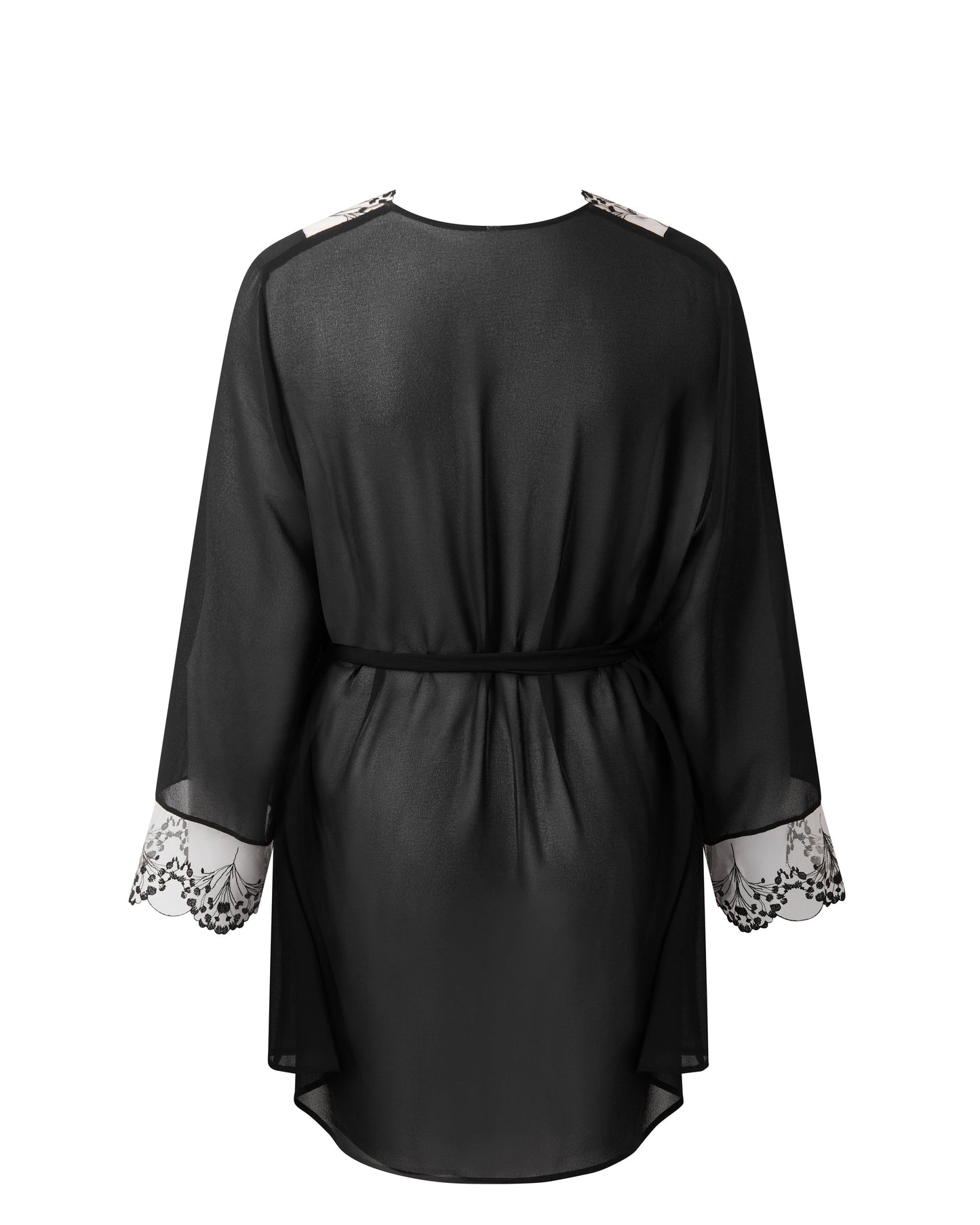 Marisa Chiffon Sheer Kimono Black
