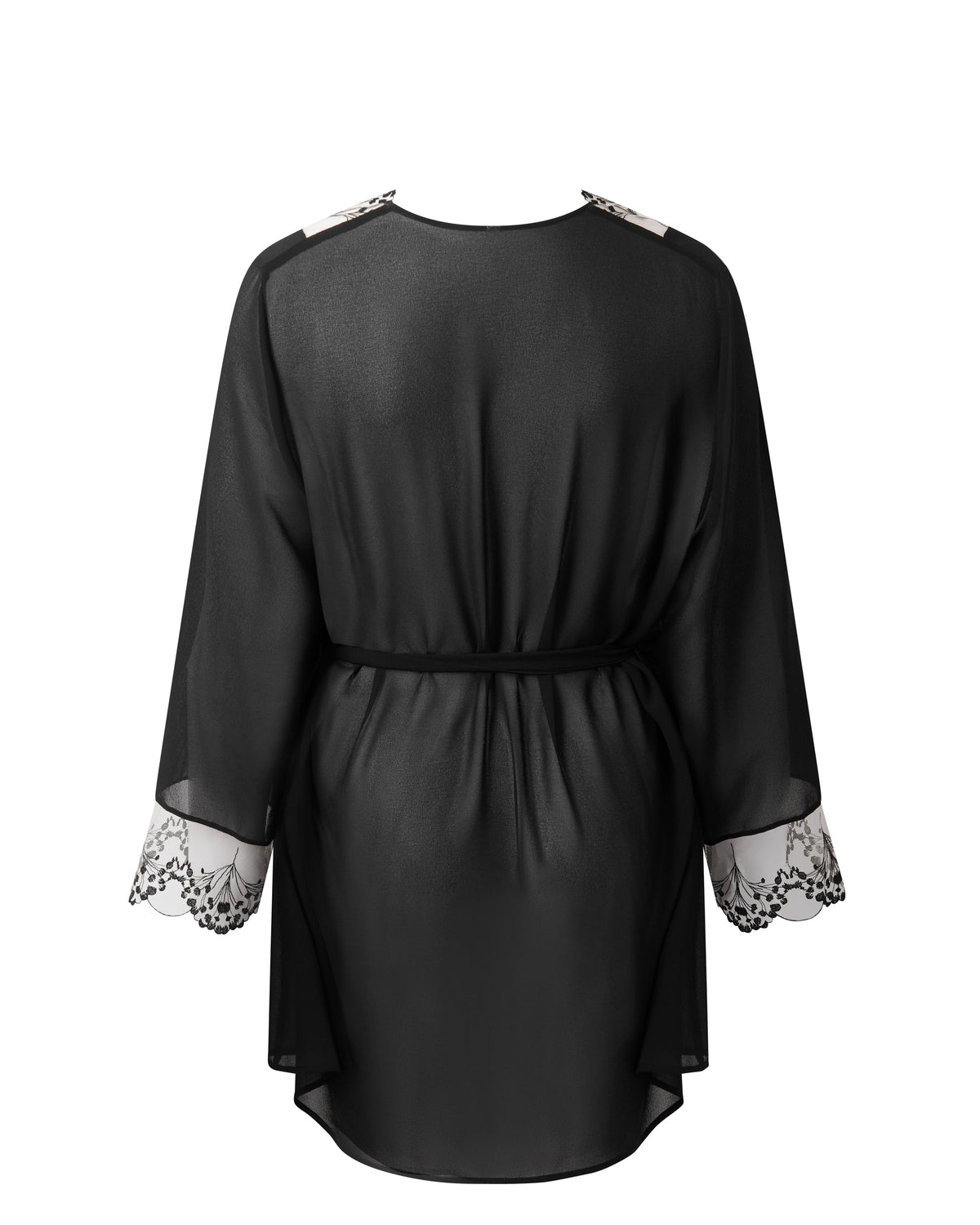 Marisa Chiffon Sheer Kimono Black