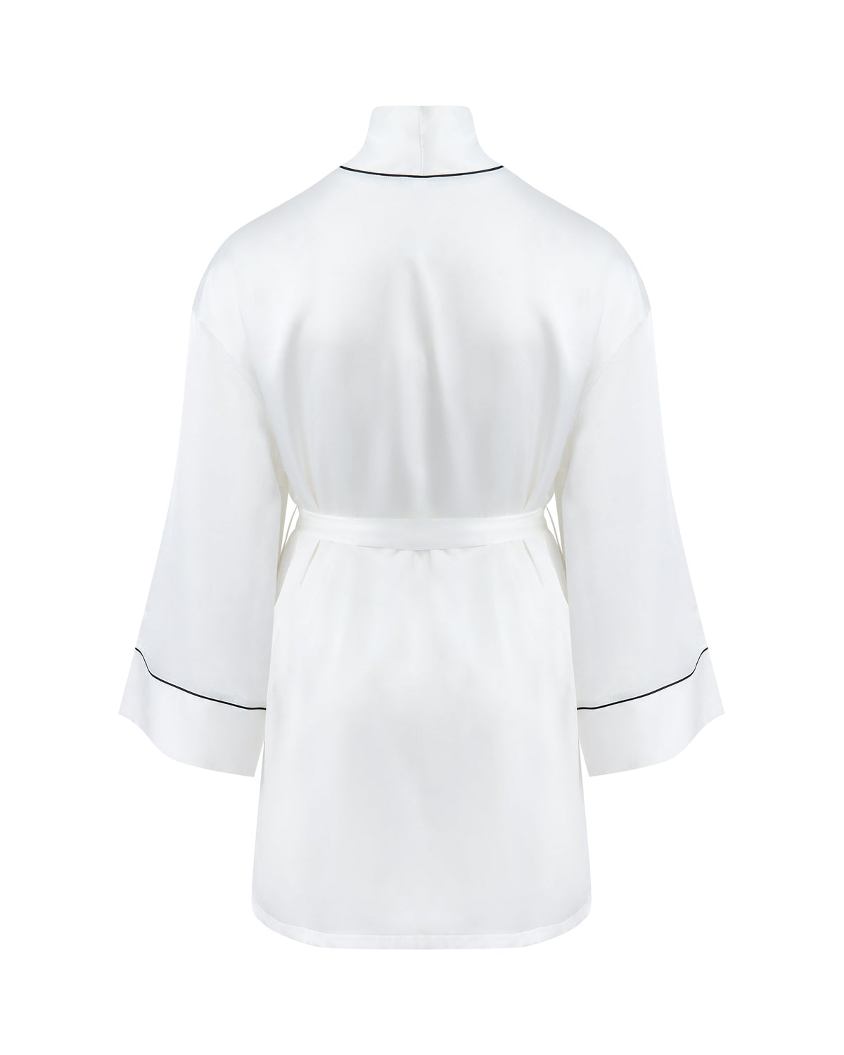 Lydia Satin Kimono Cream/Black