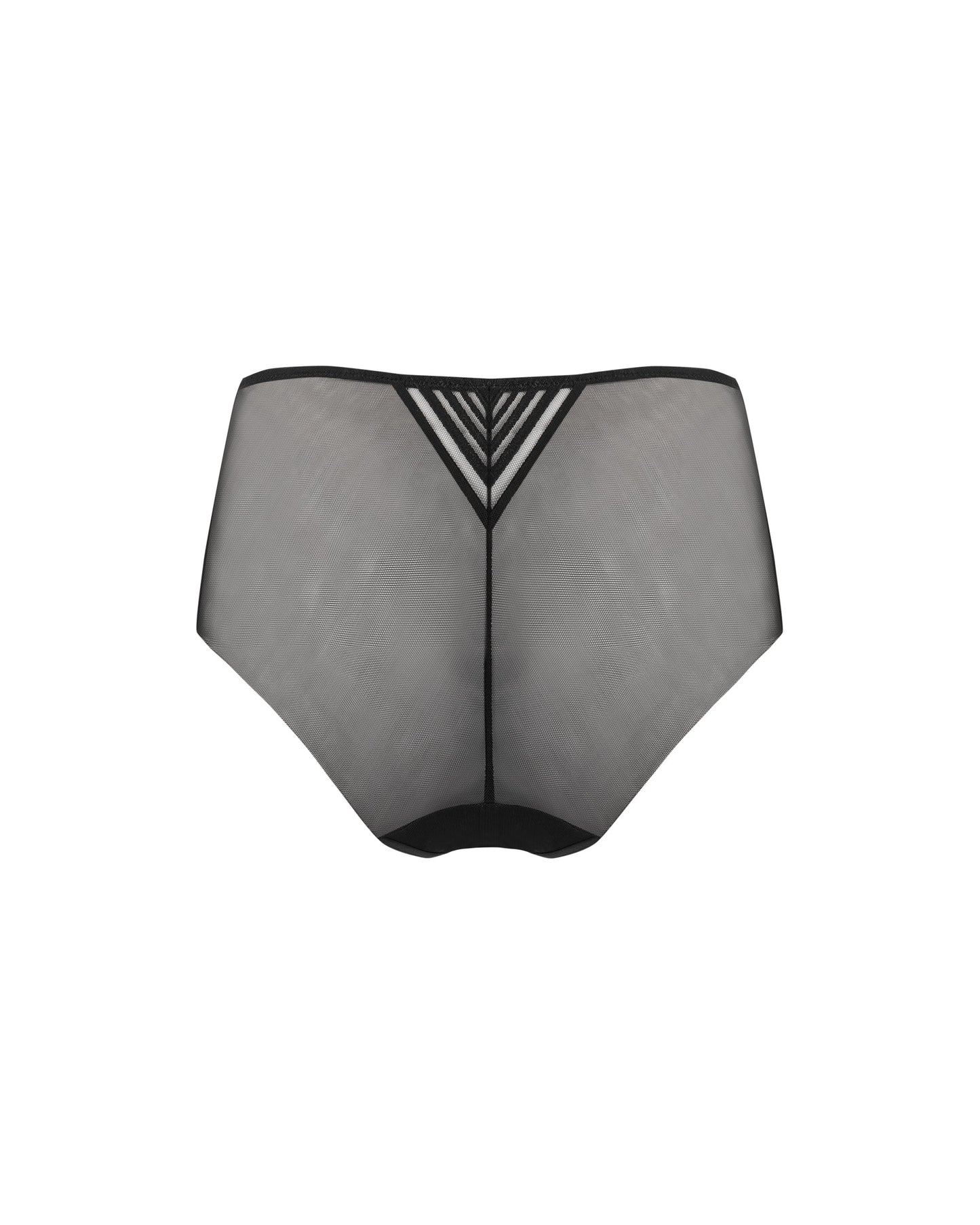 Flyn Embroidered High-Waisted Panty Black
