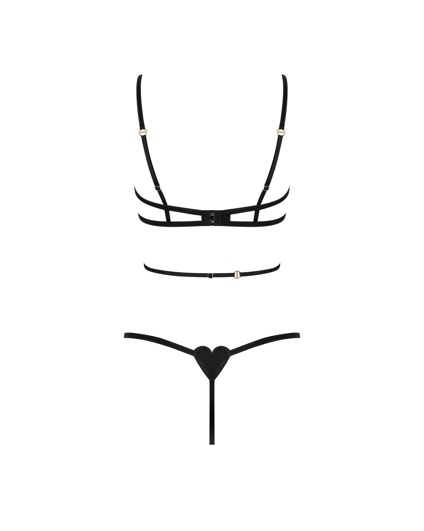 Gia Open Heart Bodysuit Black