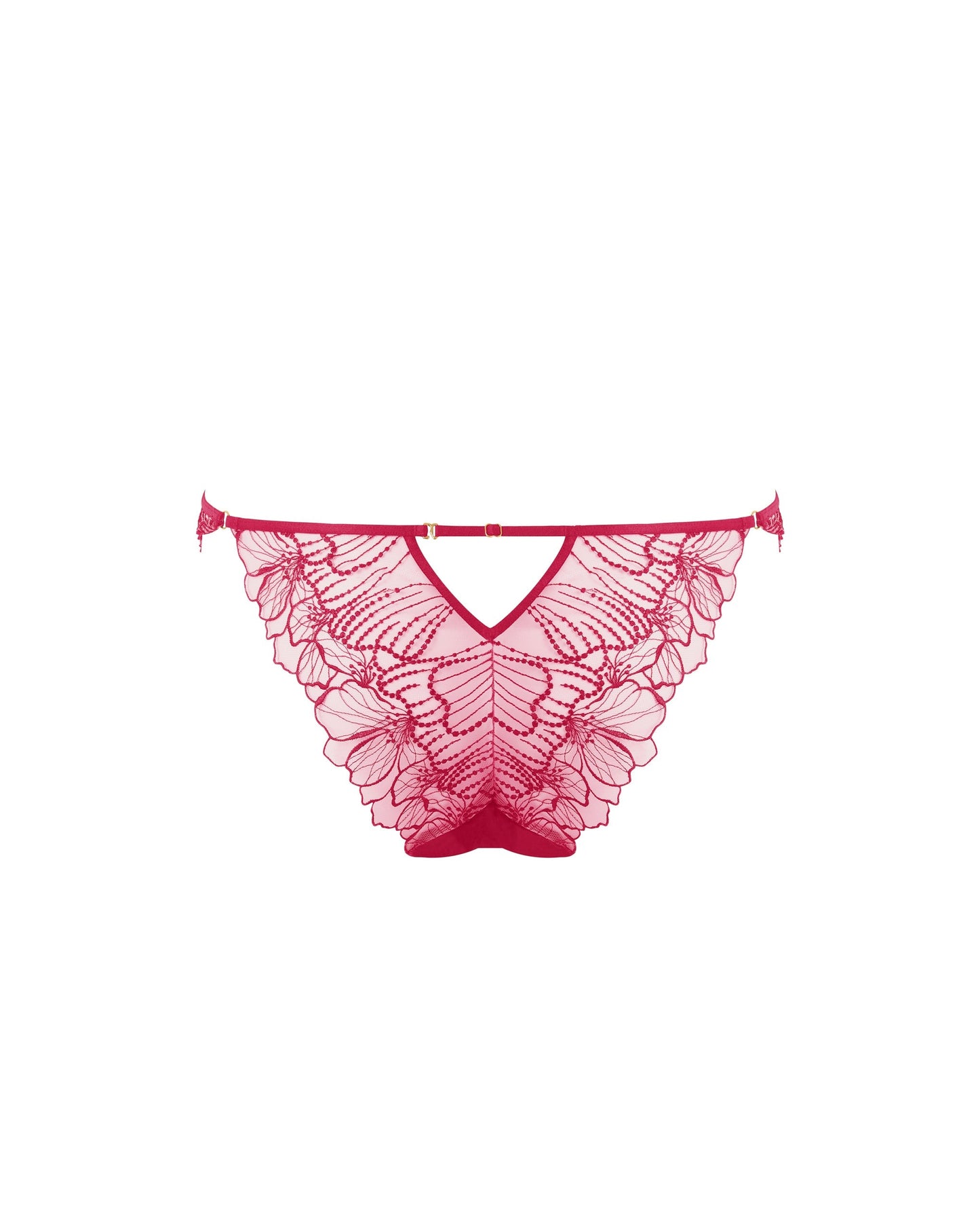 Amarosa Open Embroidered Panties Pink