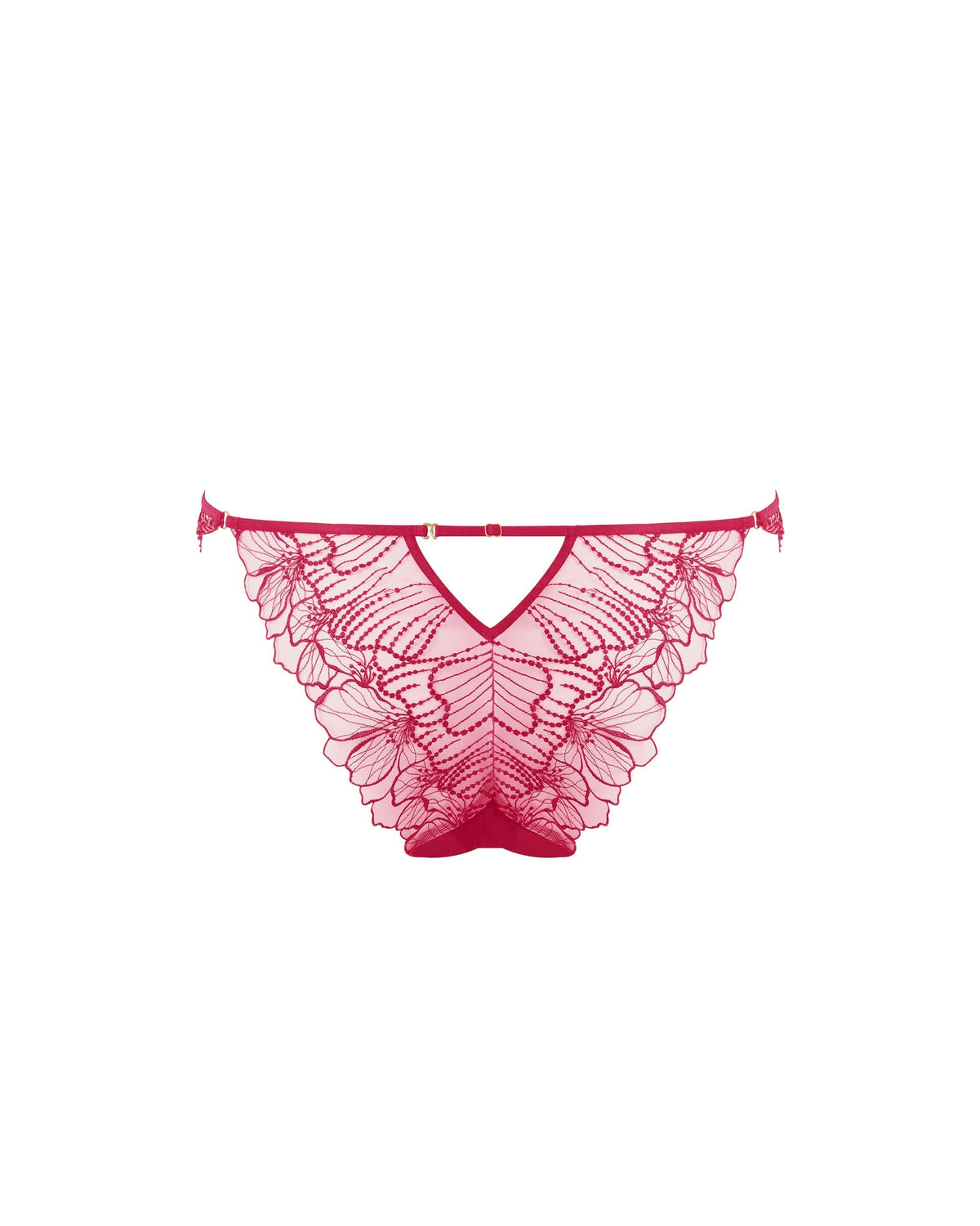 Amarosa Open Embroidered Panties Pink