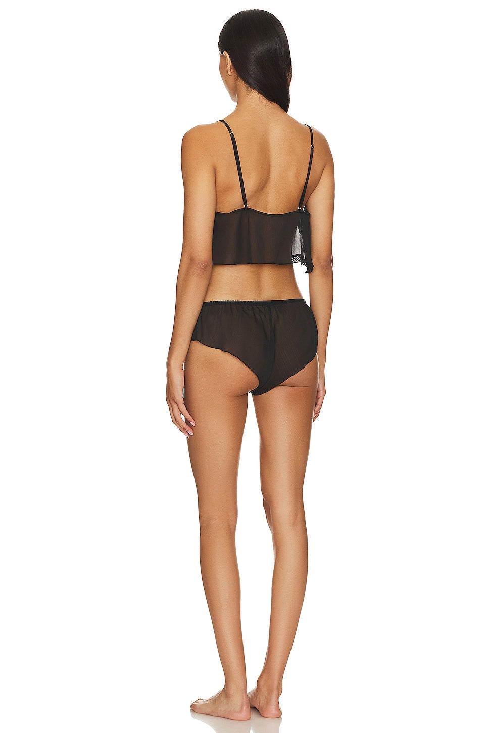 BLUEBELLA Pia Crop Pajama Set Black