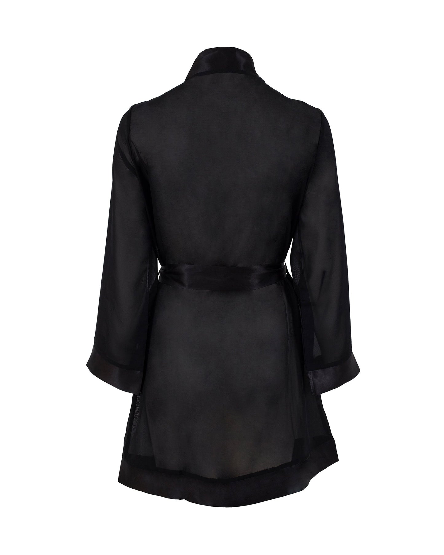  Chiffon Kimono Black