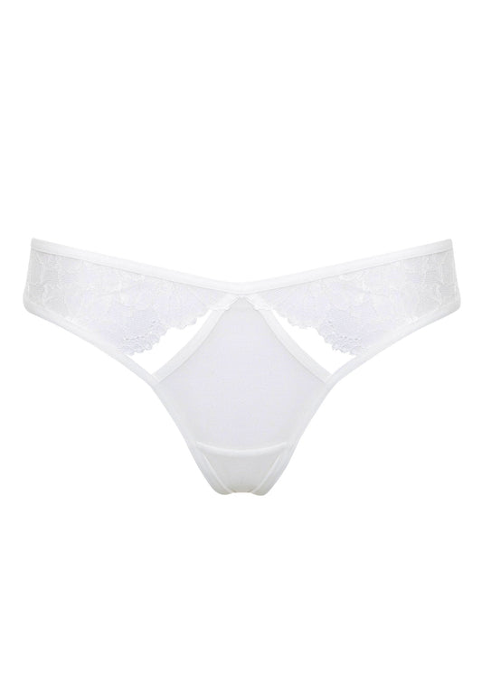 BLUEBELLA Emerson (Ivory) Lace And Mesh Thong