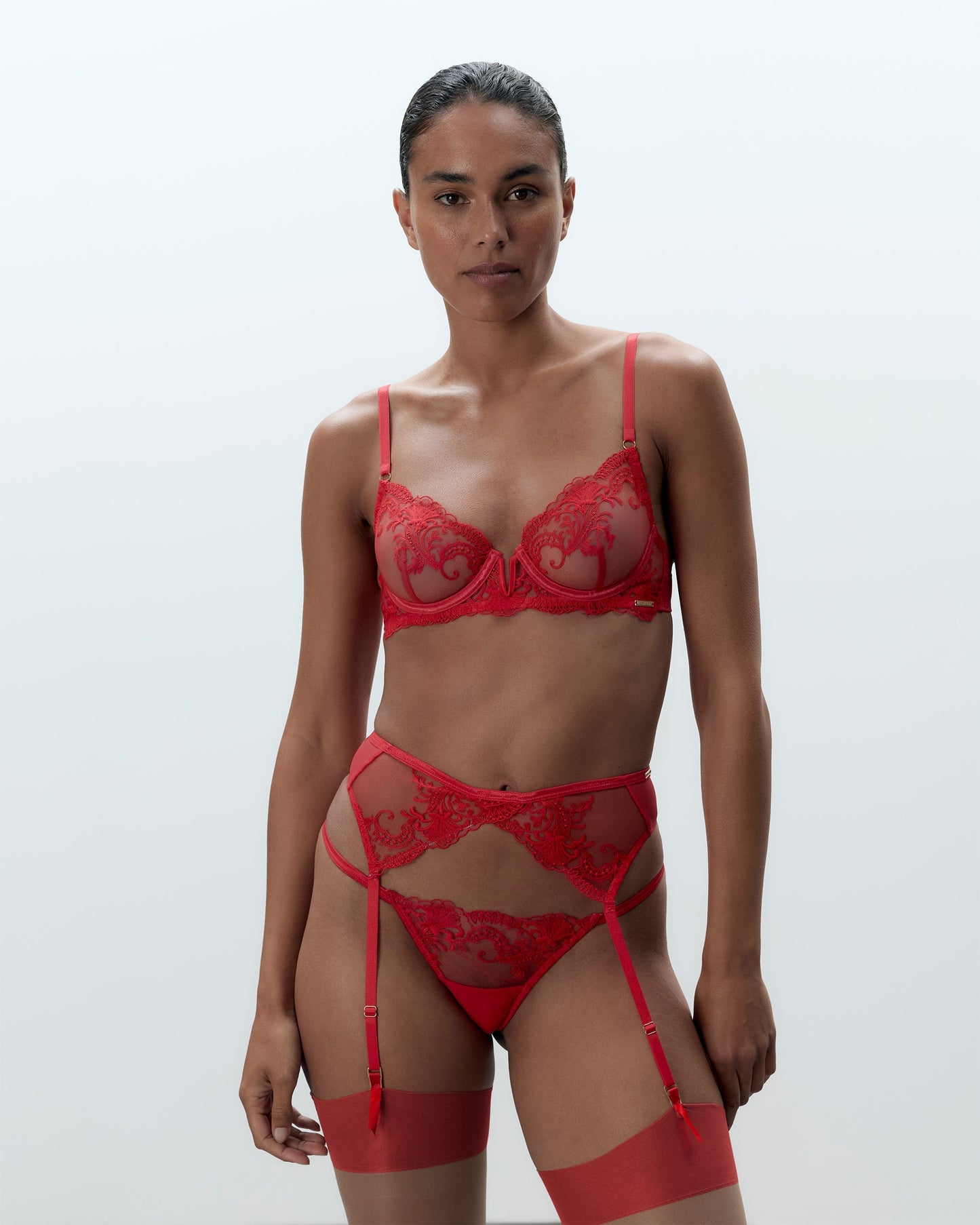  Marseille Garter Belt Red