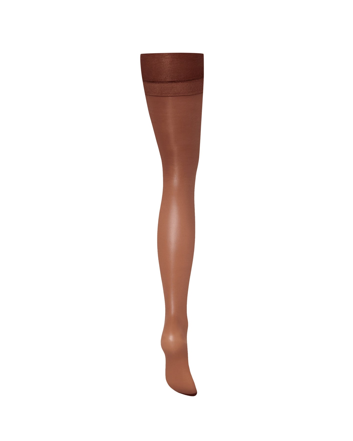  Plain Leg/Plain Top Stockings Caramel