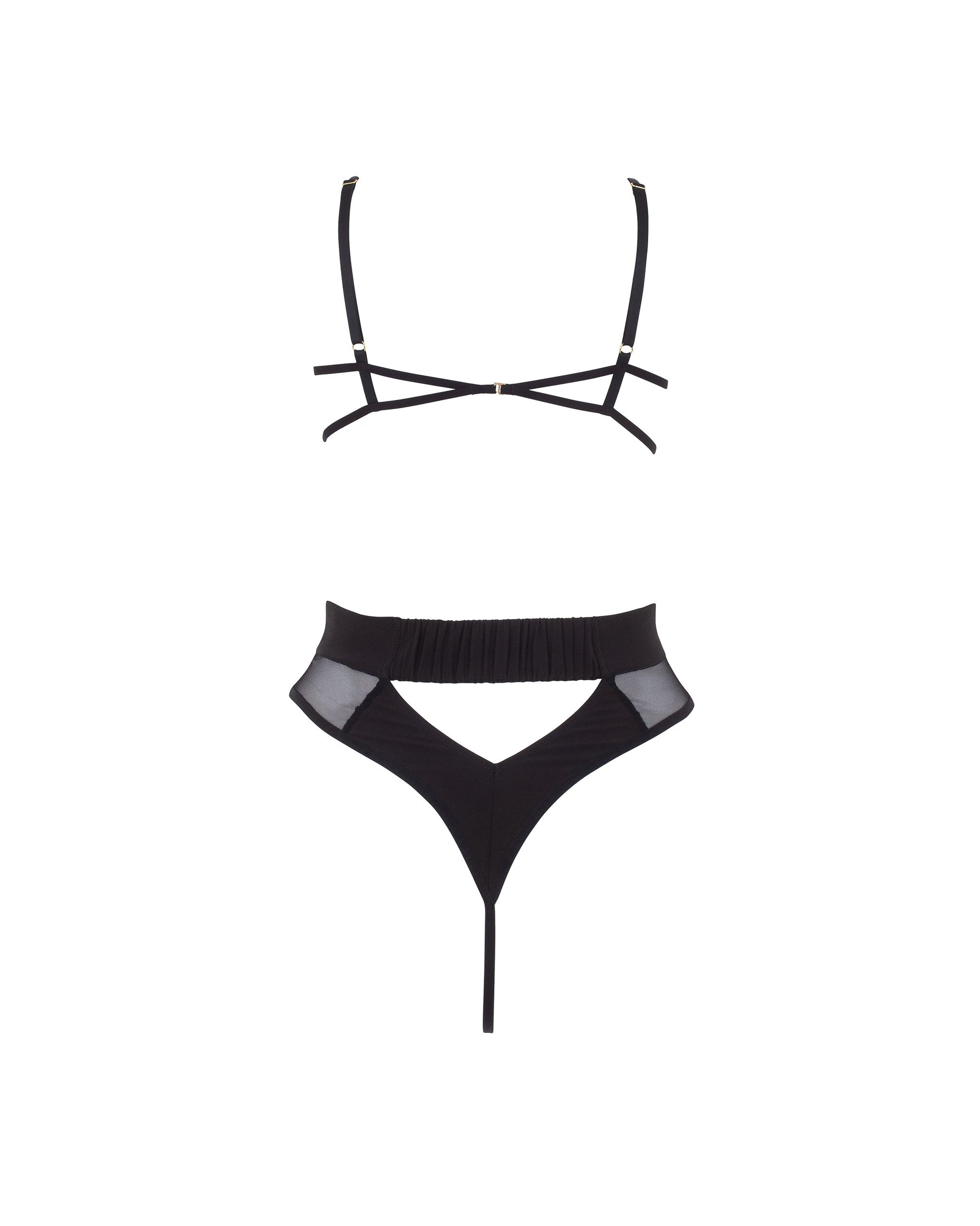  Orla Sheer Mesh Bodysuit Black