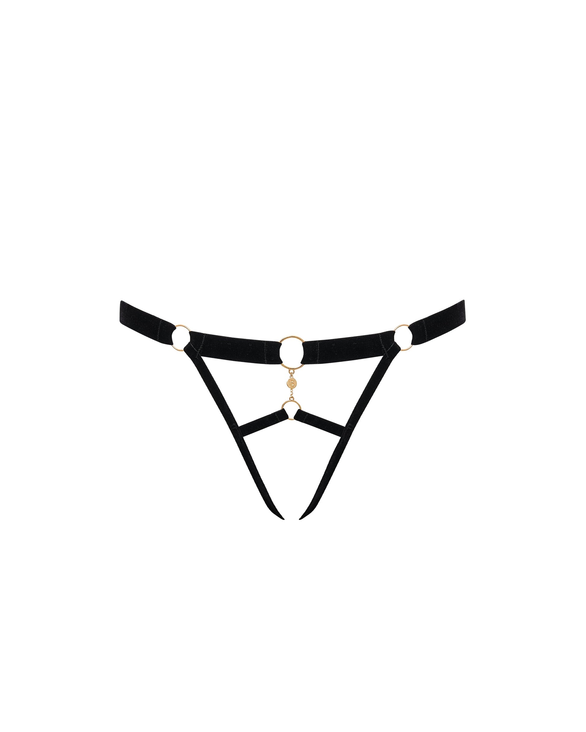  Simone Ouvert Panty Black/Gold