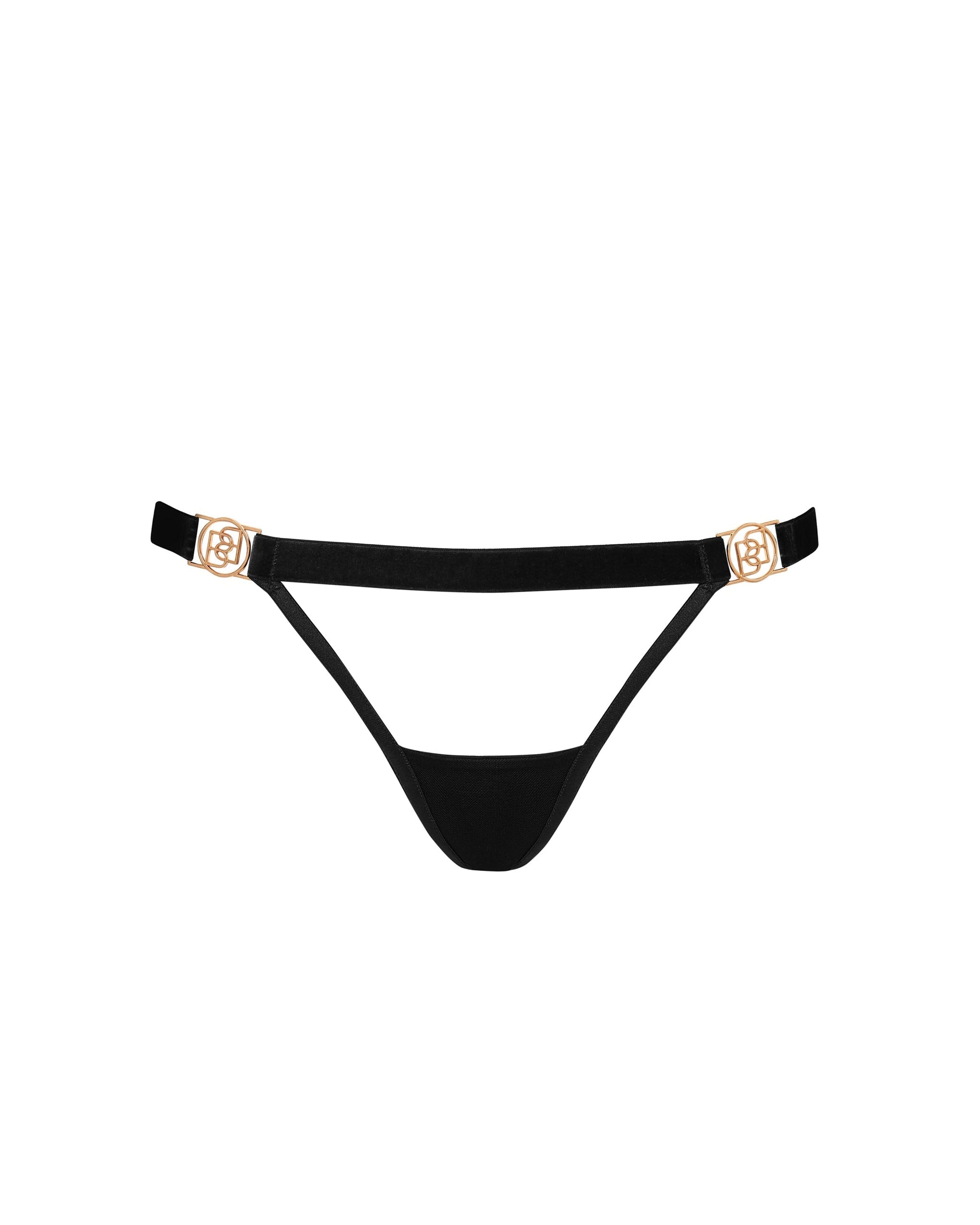  Thalia Open-Back Panty Black