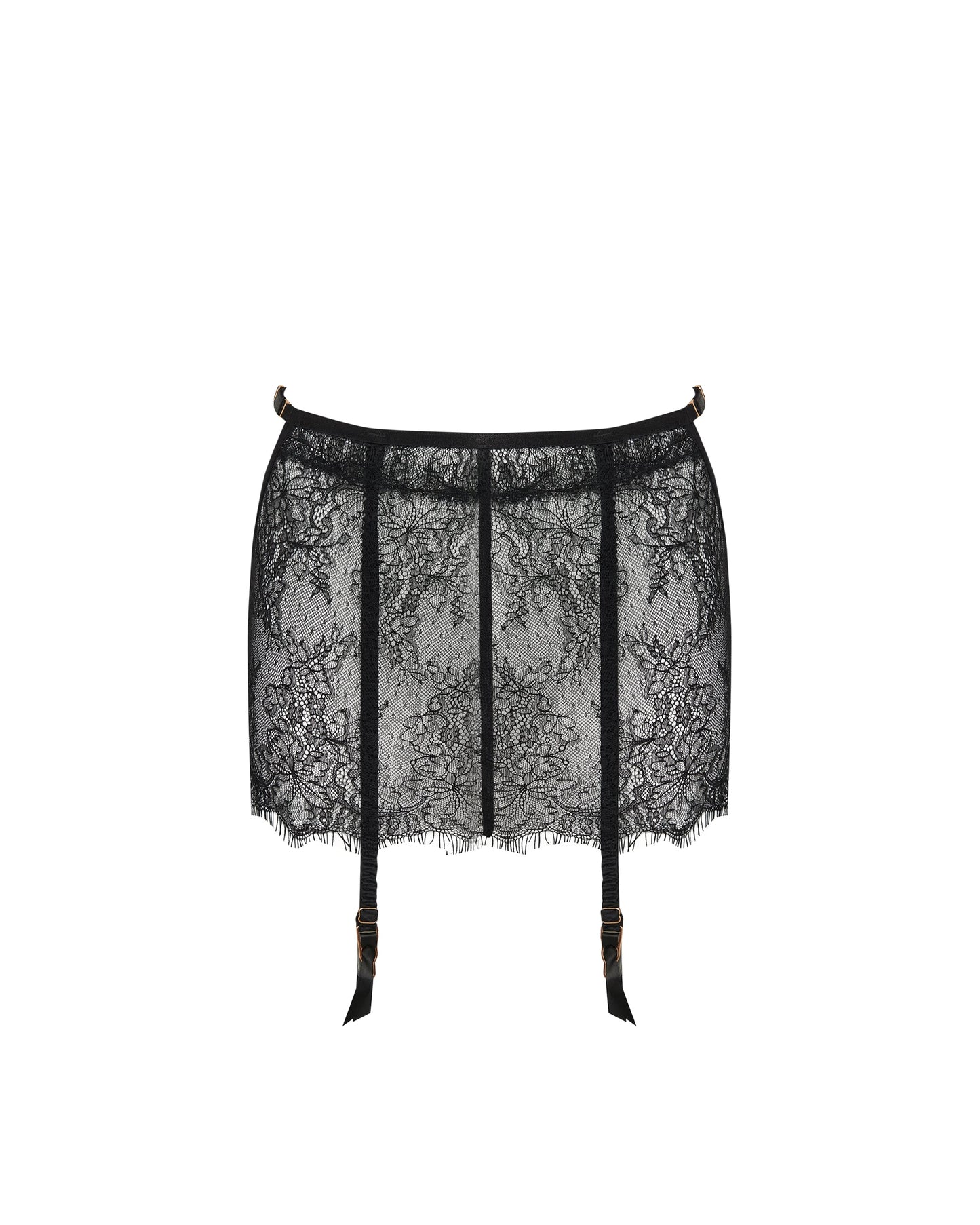 Camelia Skirt Garter Belt Black