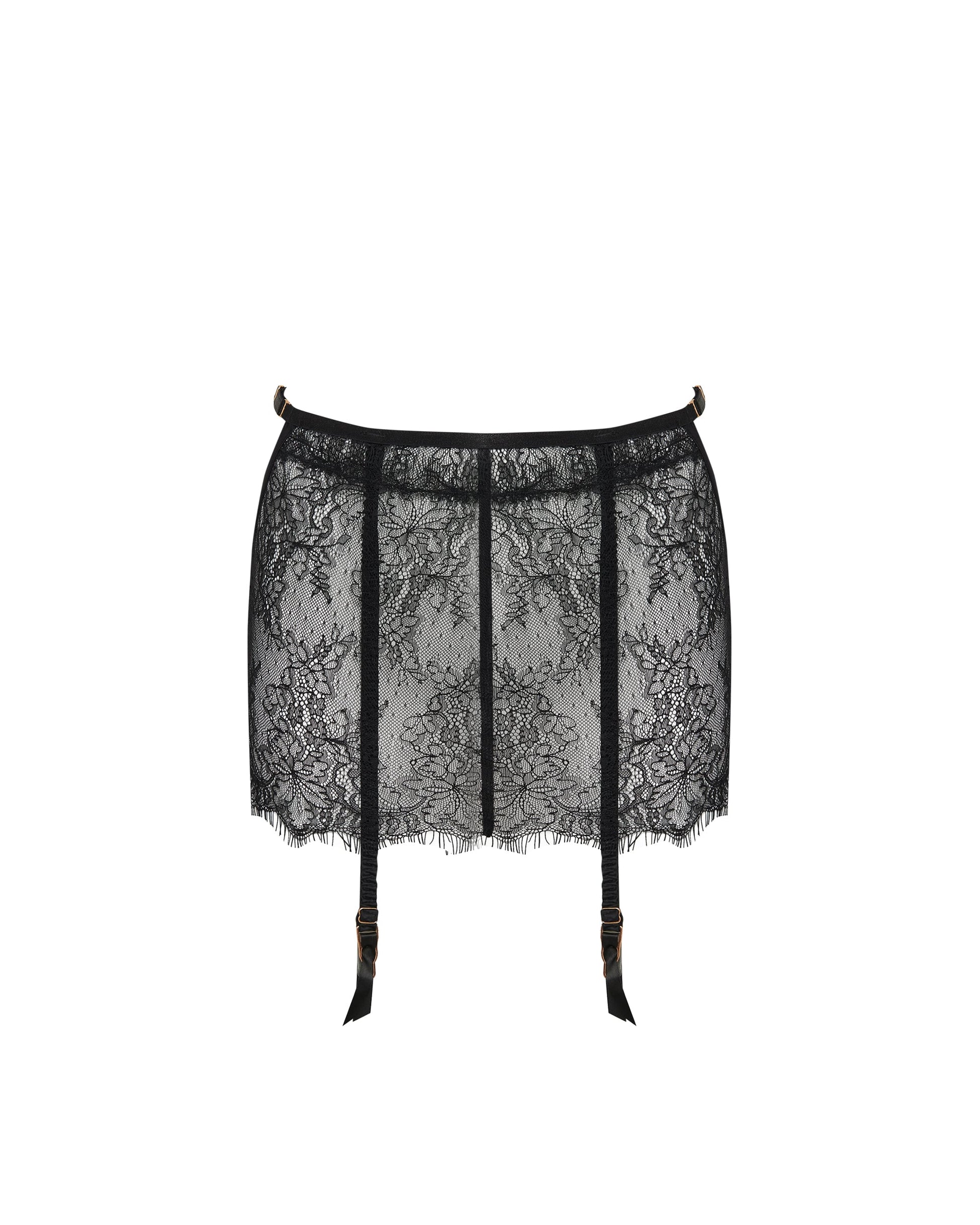 Camelia Skirt Garter Belt Black