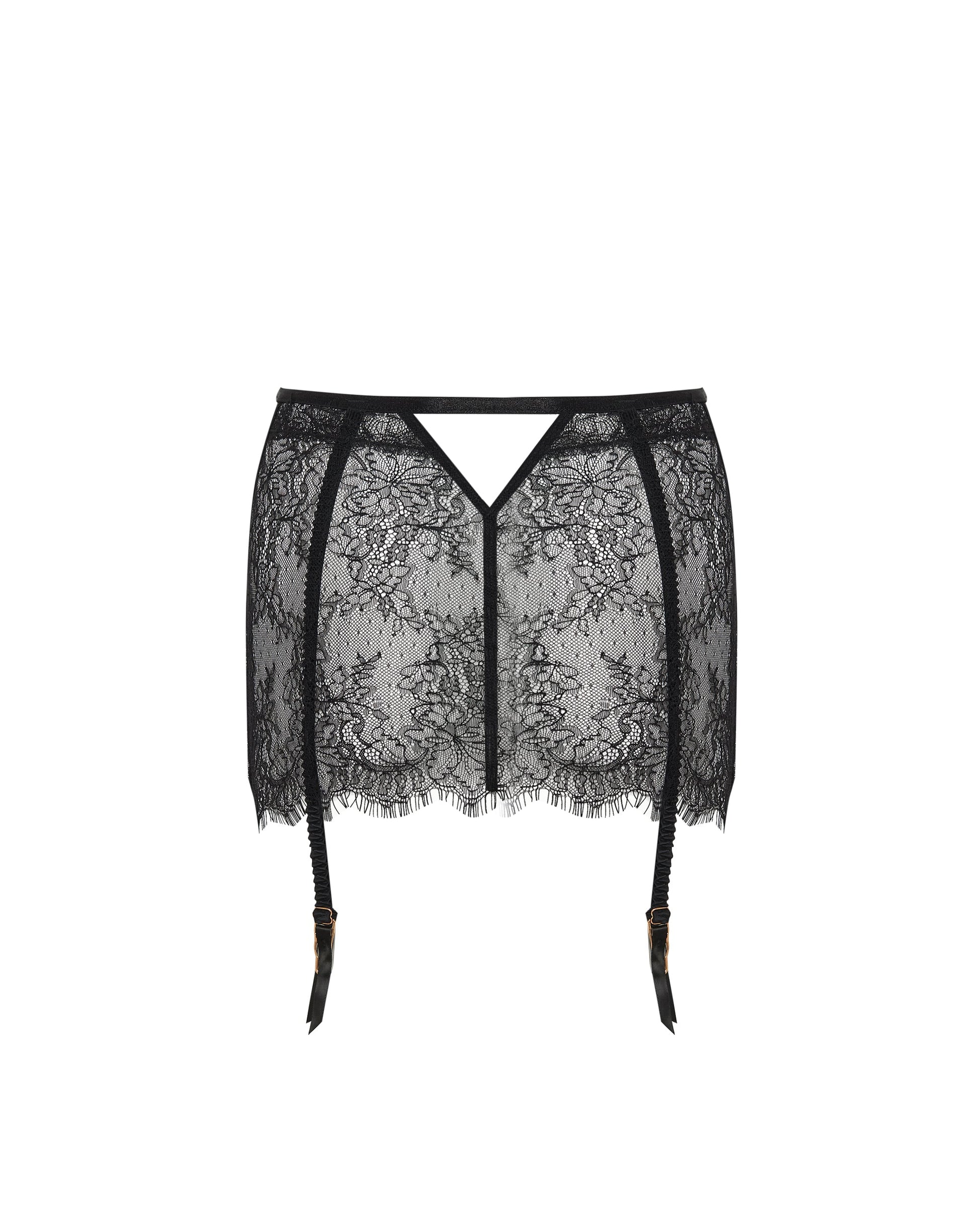  Camelia Skirt Garter Belt Black