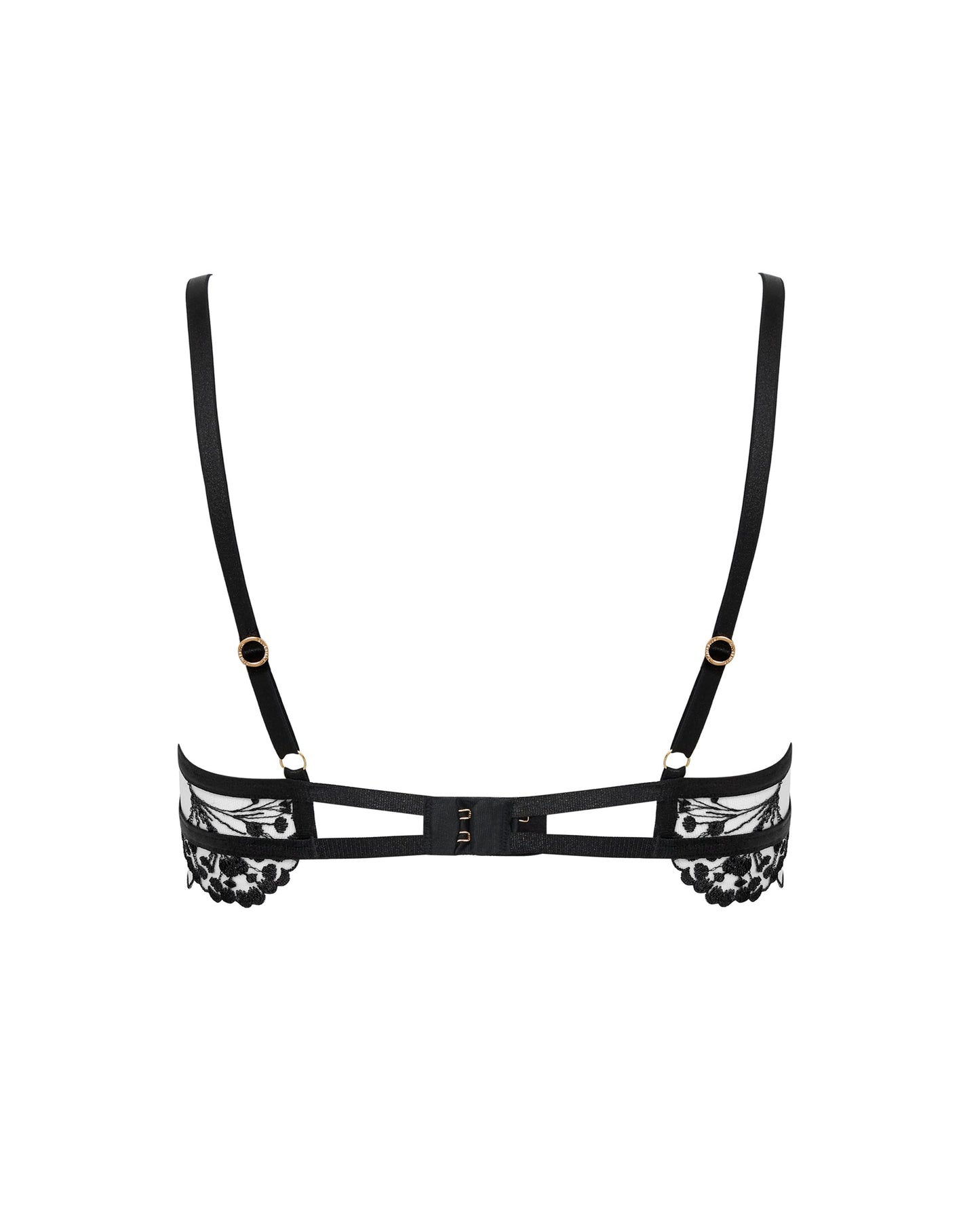  Marisa Embroidered Sheer Bra Black