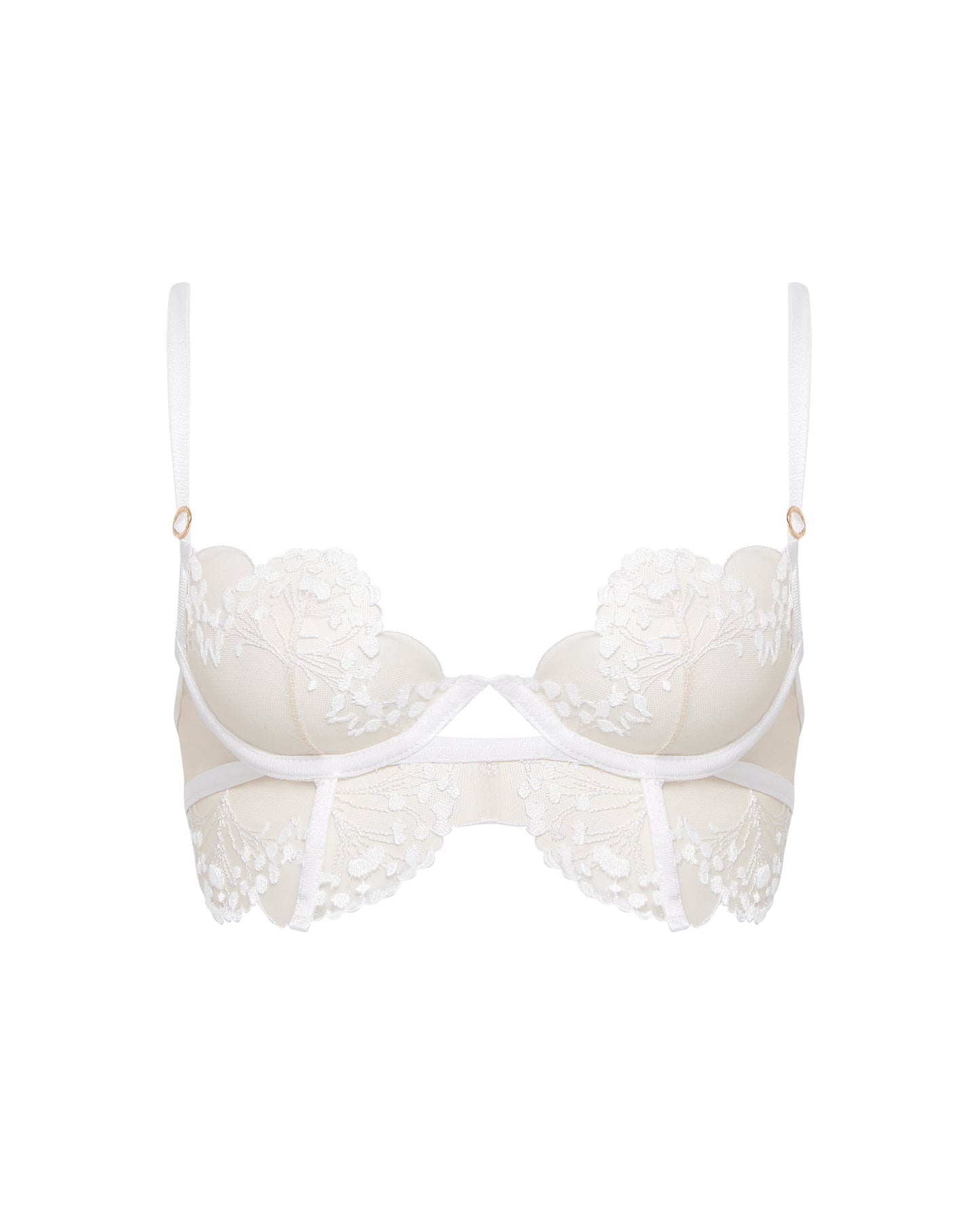  Marisa Embroidered Sheer Bra White