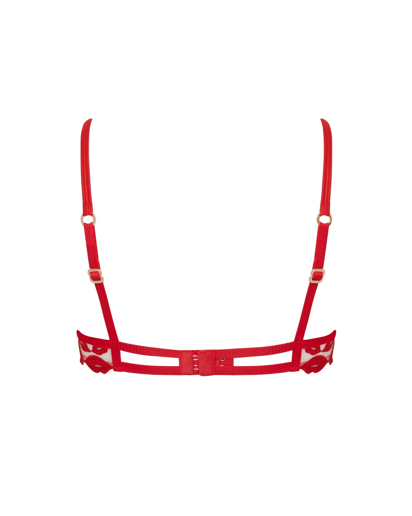  Marian Embroidered Balcony Bra Red