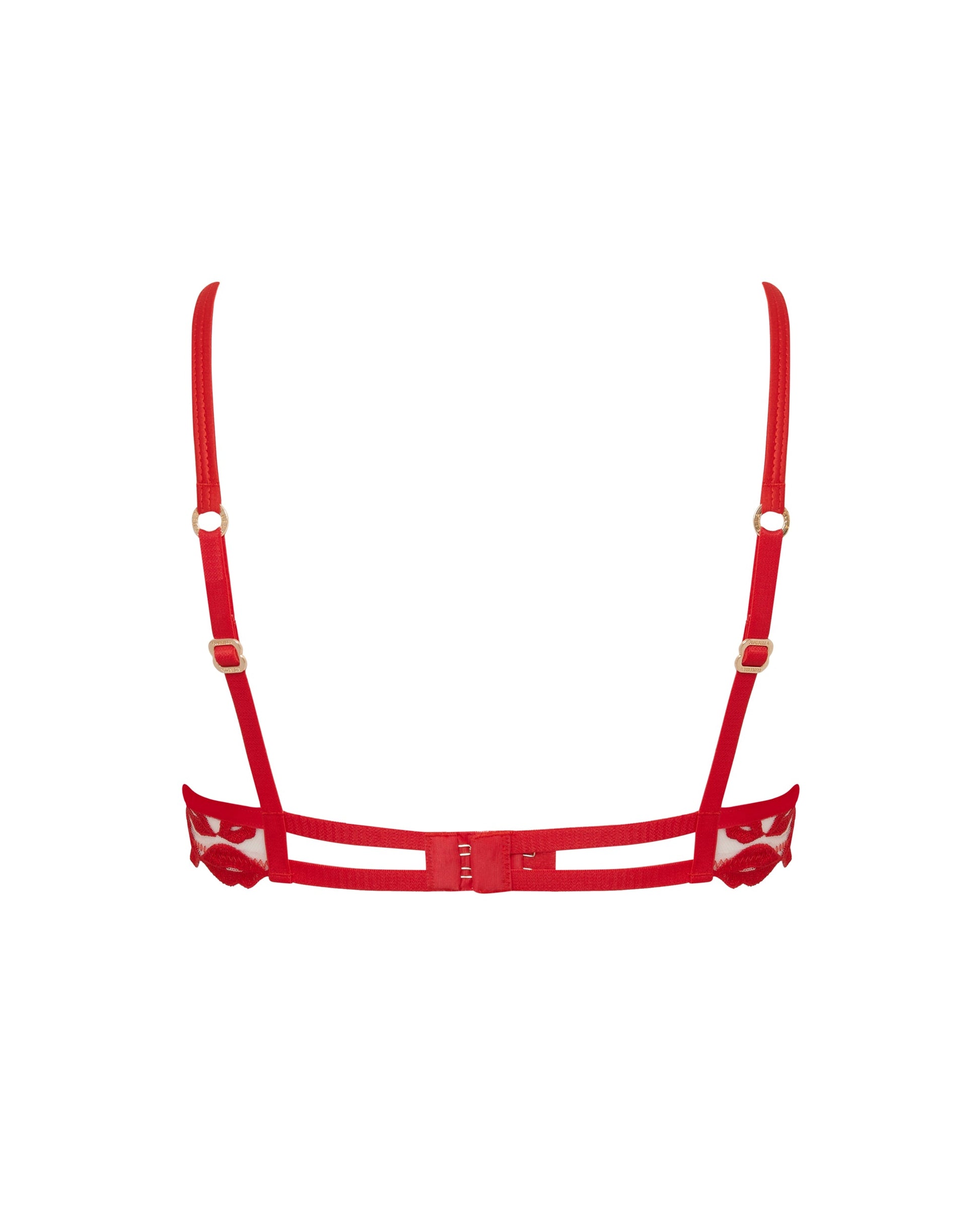  Marian Embroidered Balcony Bra Red