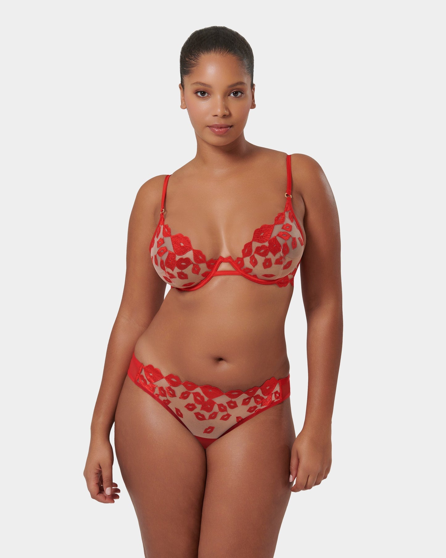  Marian Panty Red/Sheer