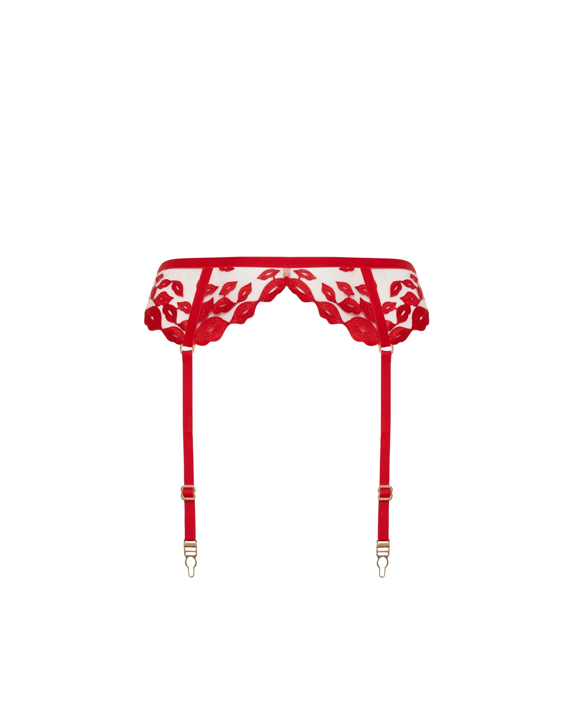  Marian Garter Belt Red/Sheer