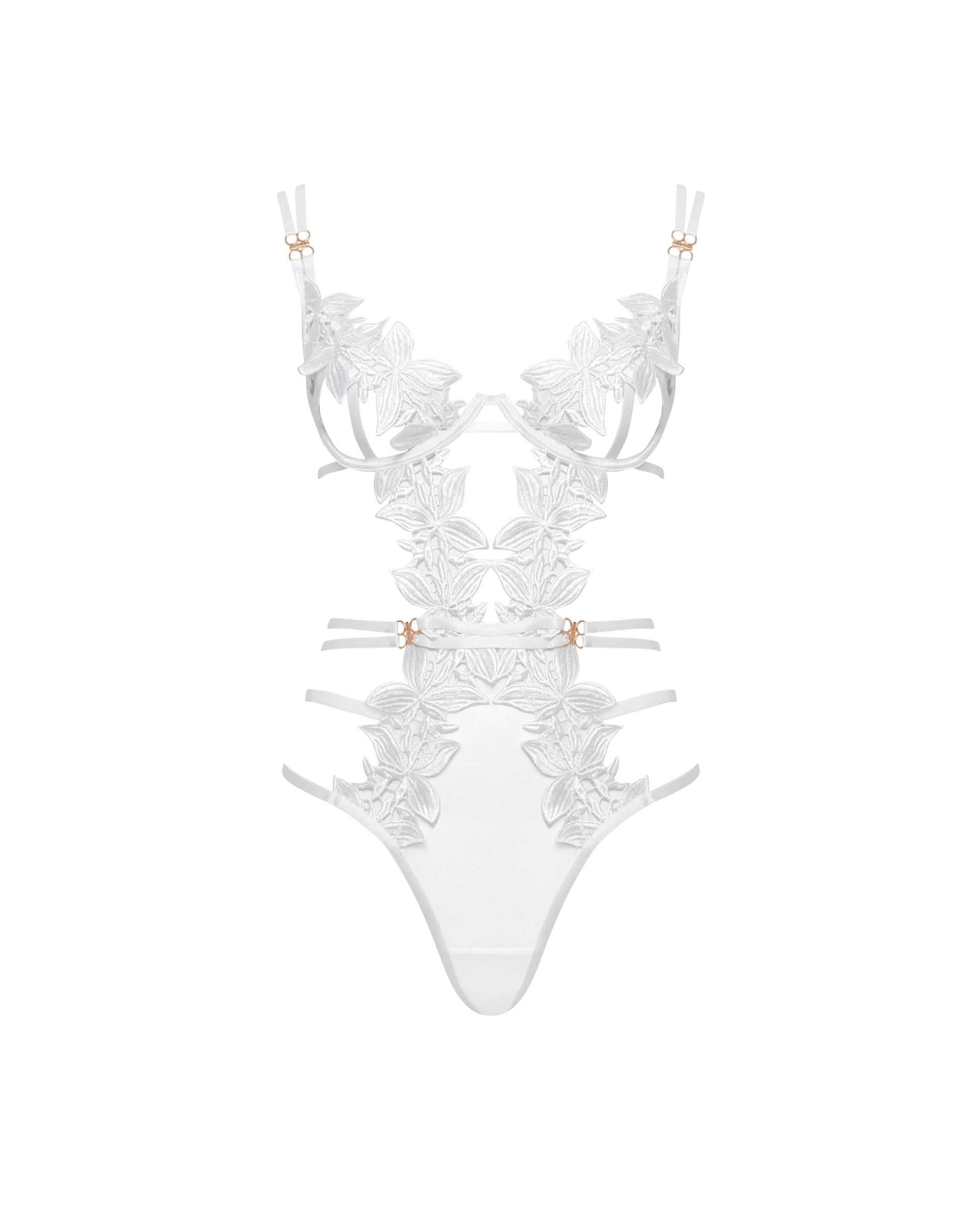  Ophelia Open Bodysuit White