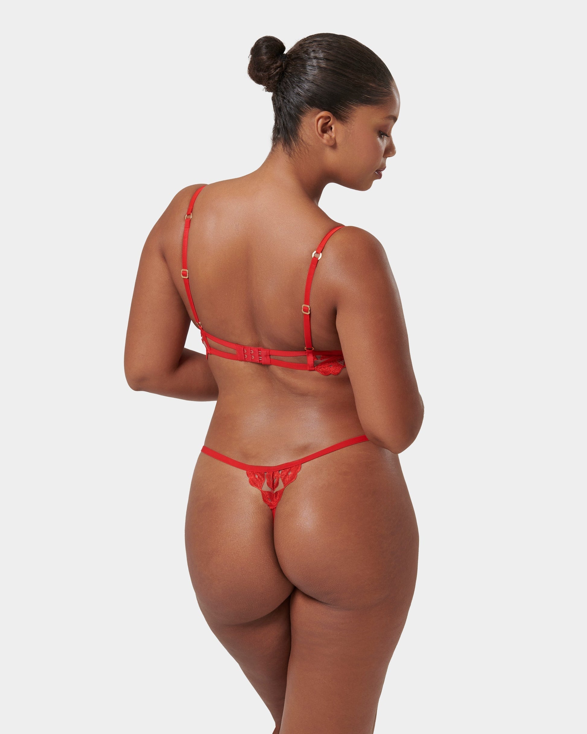 Marian Thong Red/Sheer