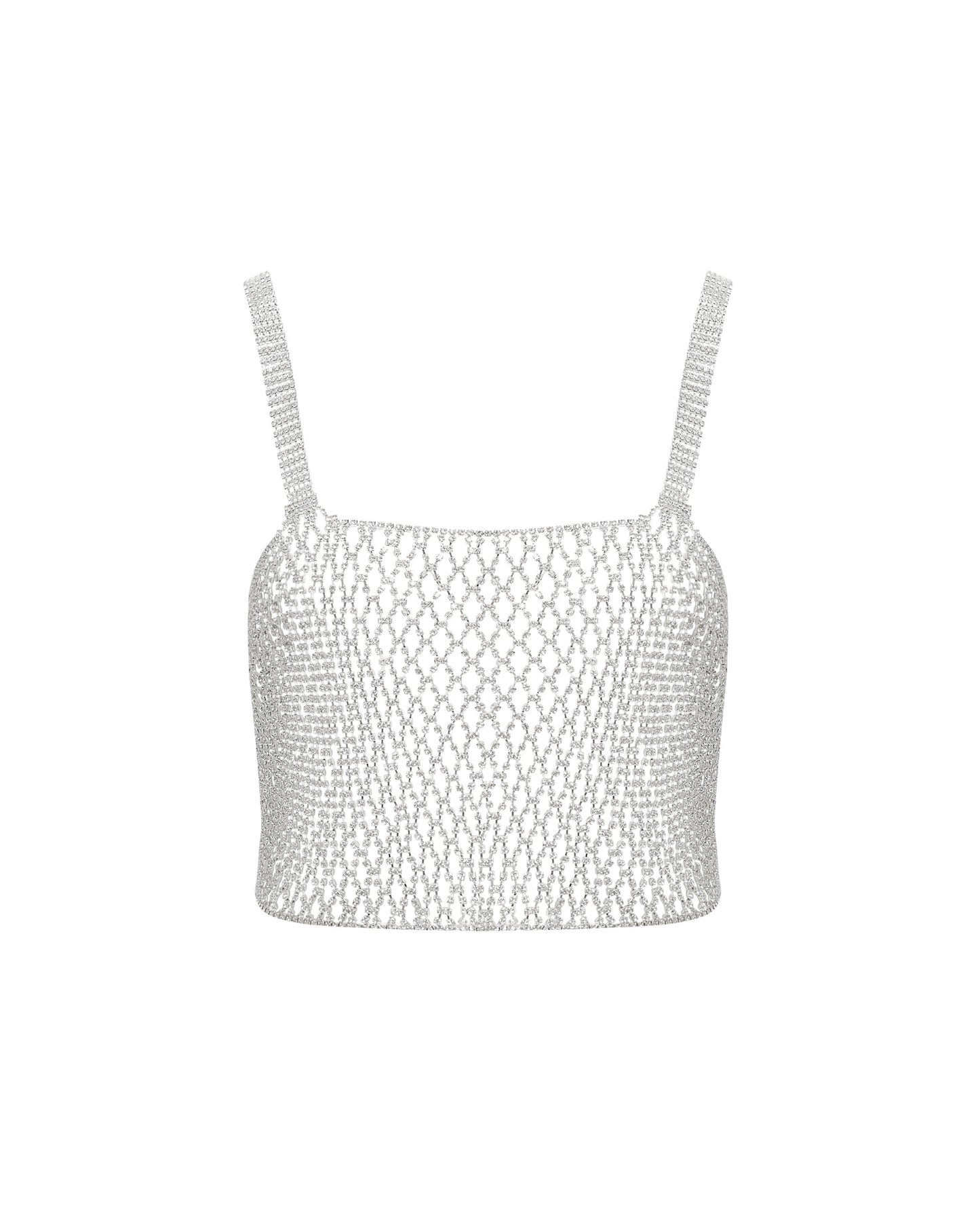  Elsa Diamond Lattice Cami Silver/Clear