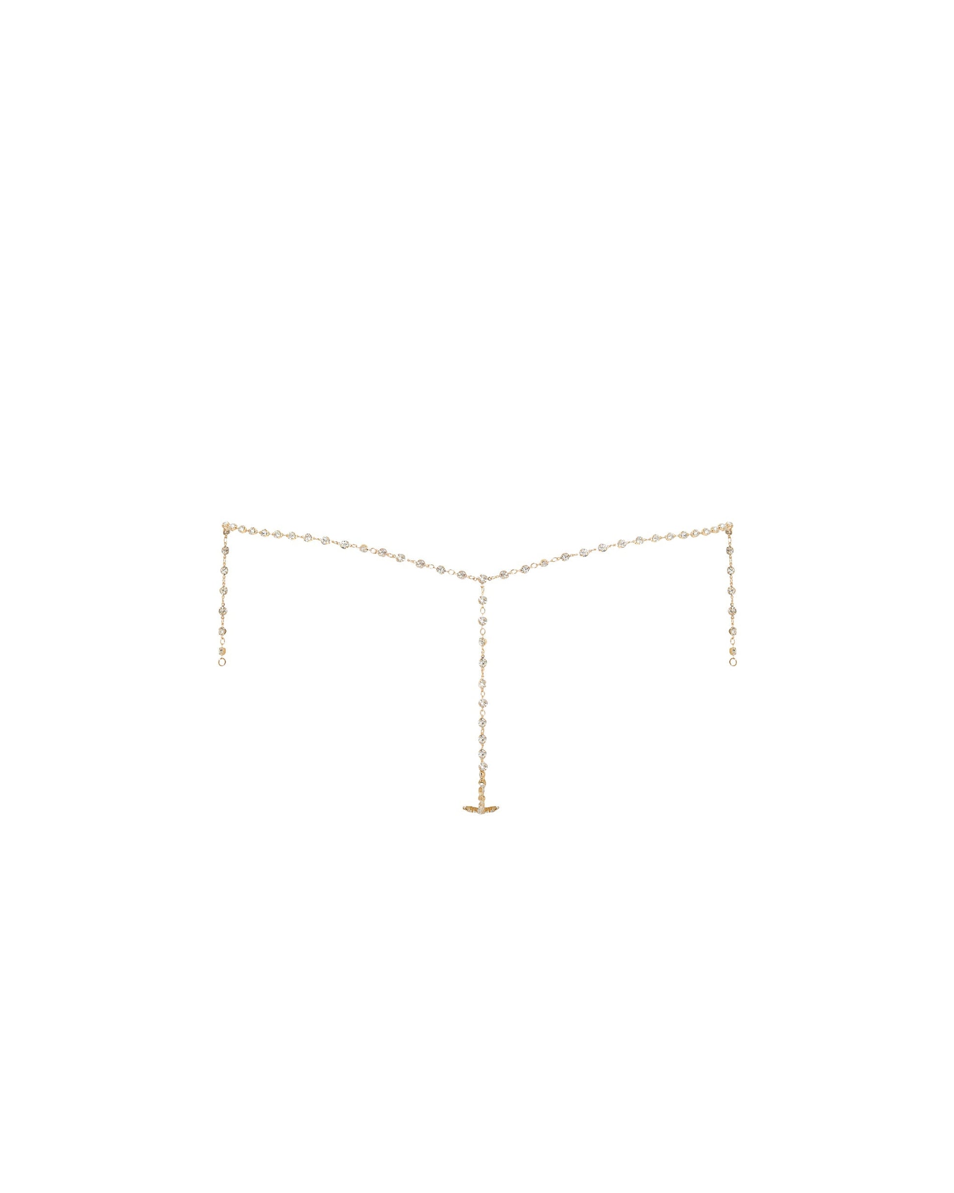  Marli Diamond Lattice Thong Gold/Clear
