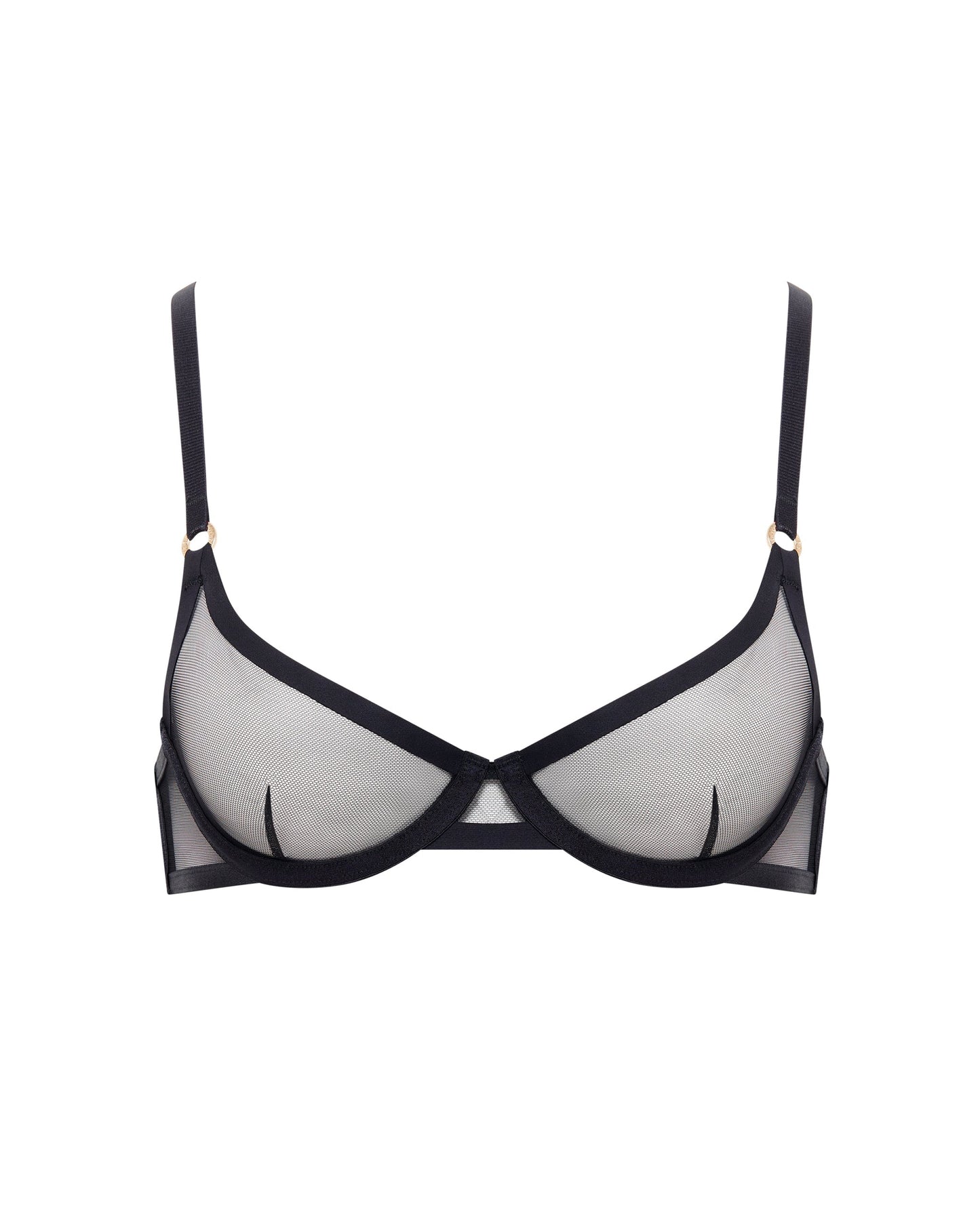  Naomi Sheer Mesh Bra Black