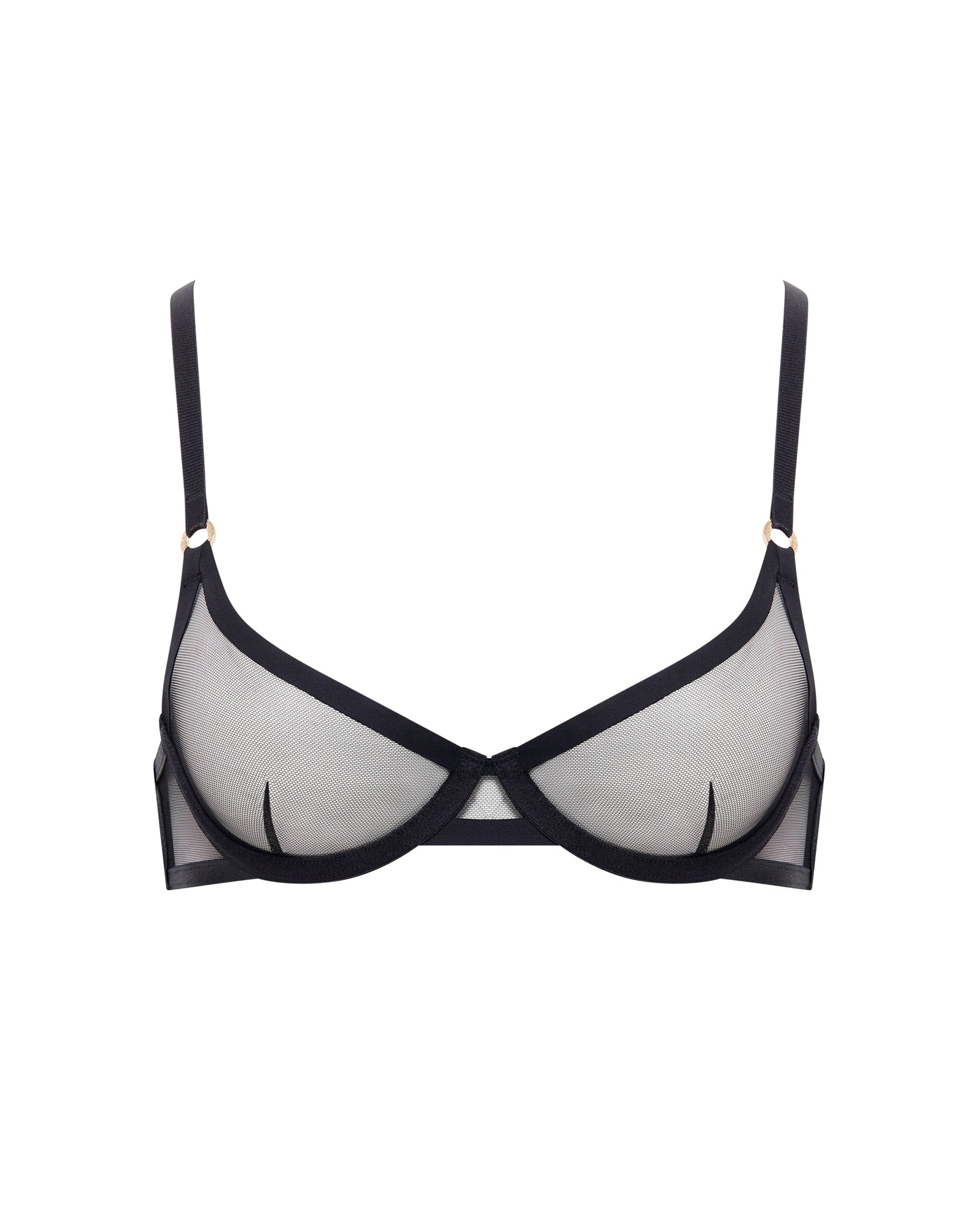  Naomi Sheer Mesh Bra Black