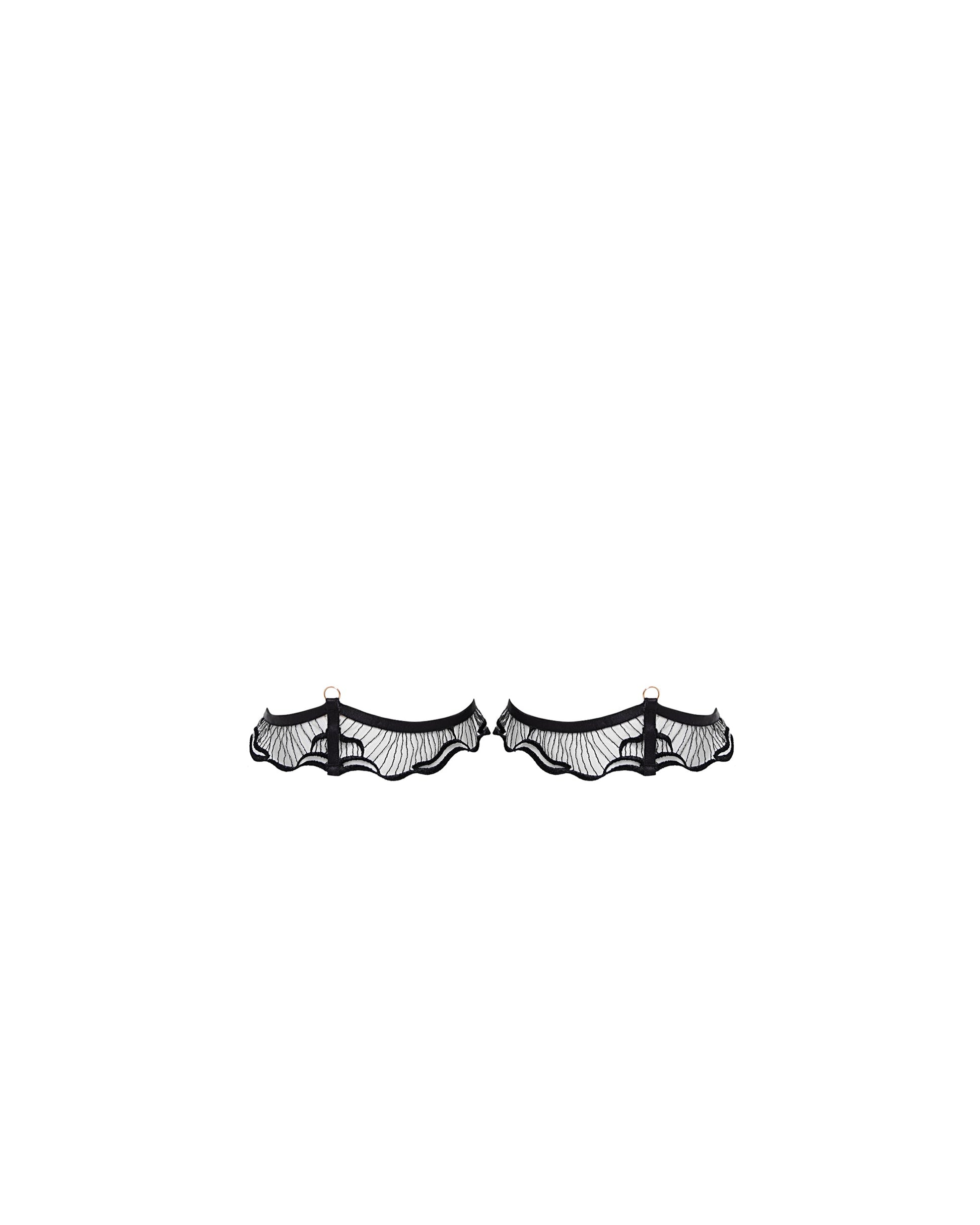  Marabel Detachable Thigh Garters Black/Sheer