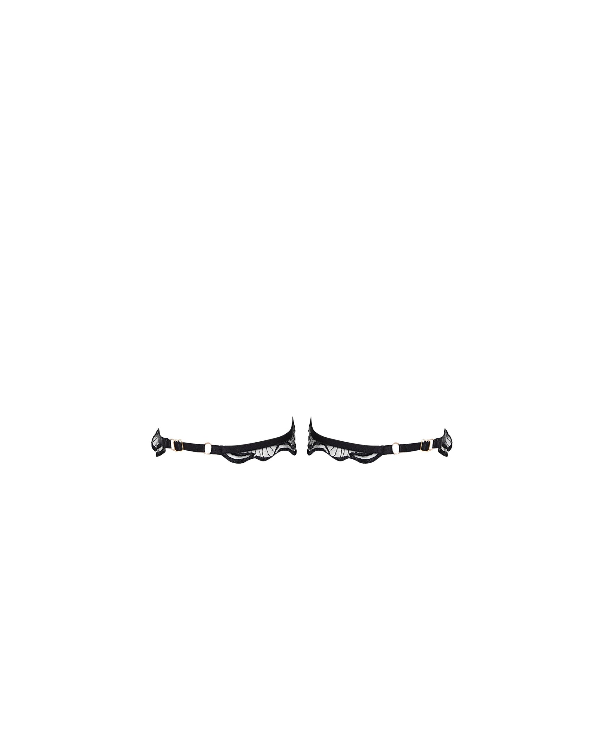  Marabel Detachable Thigh Garters Black/Sheer