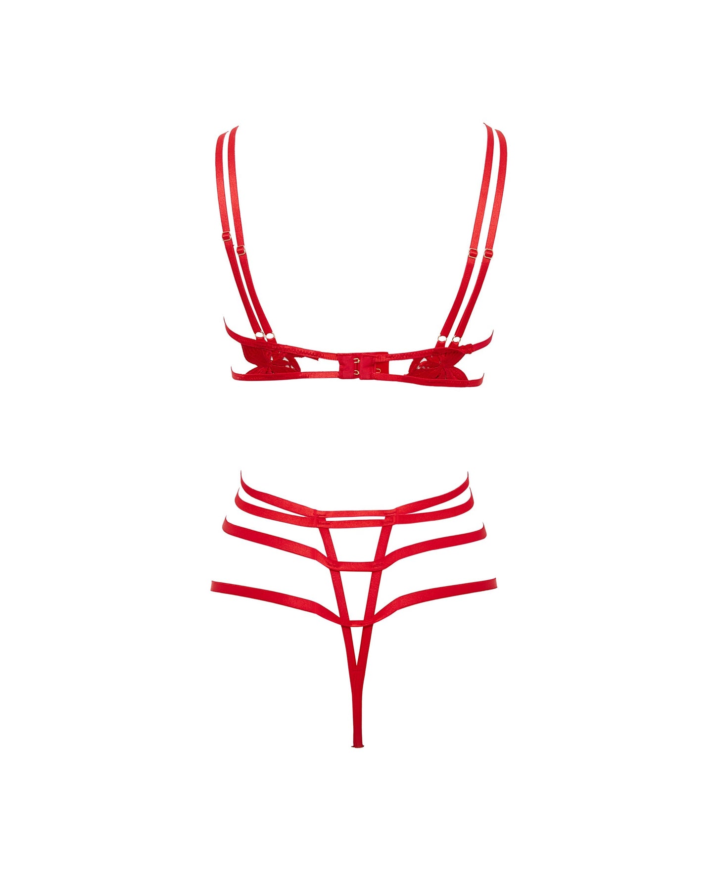  Ophelia Open Bodysuit Red