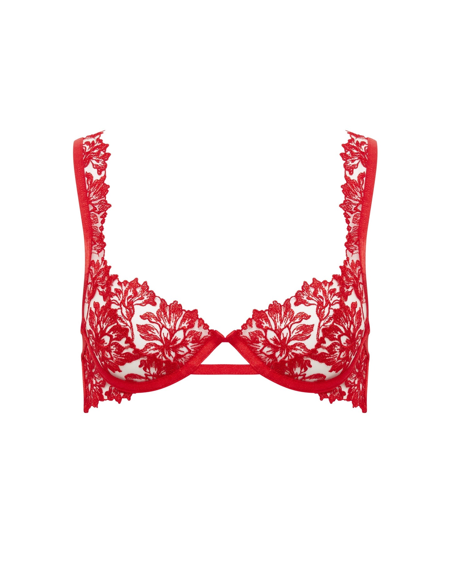  Samara Embroidered Bra Red