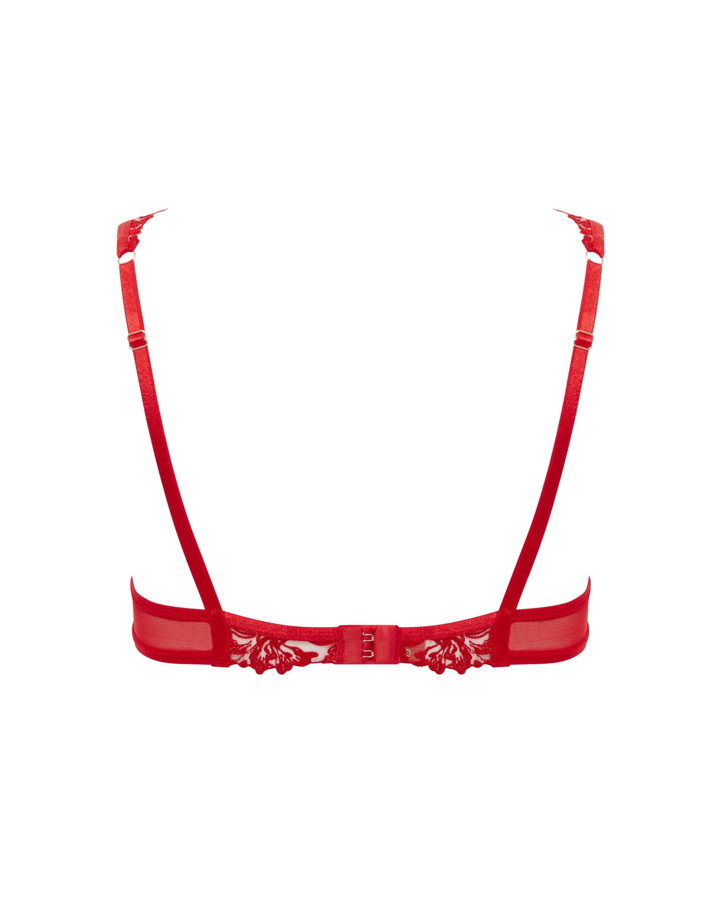  Samara Embroidered Bra Red