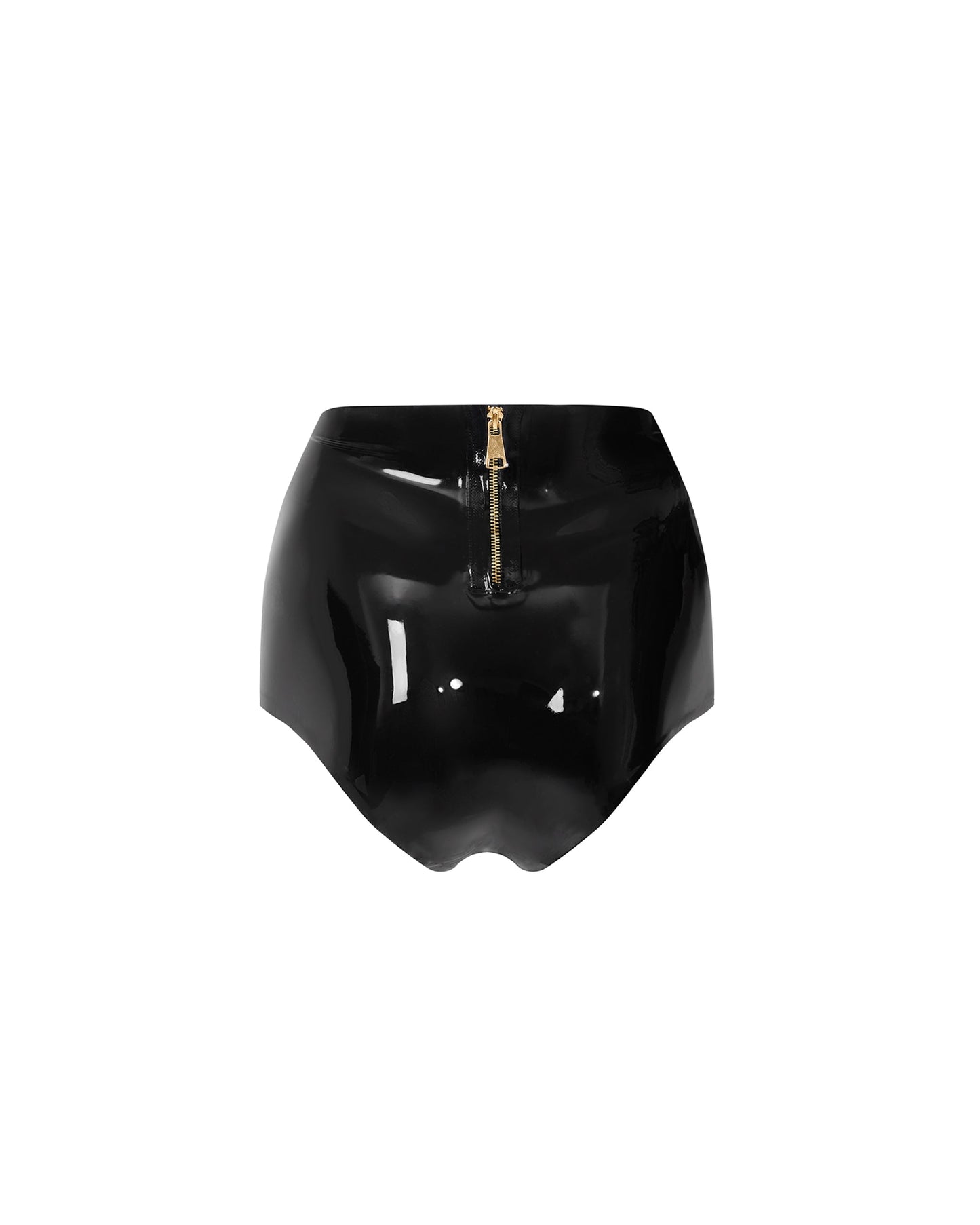  Latex High-waist Hot Pant Black