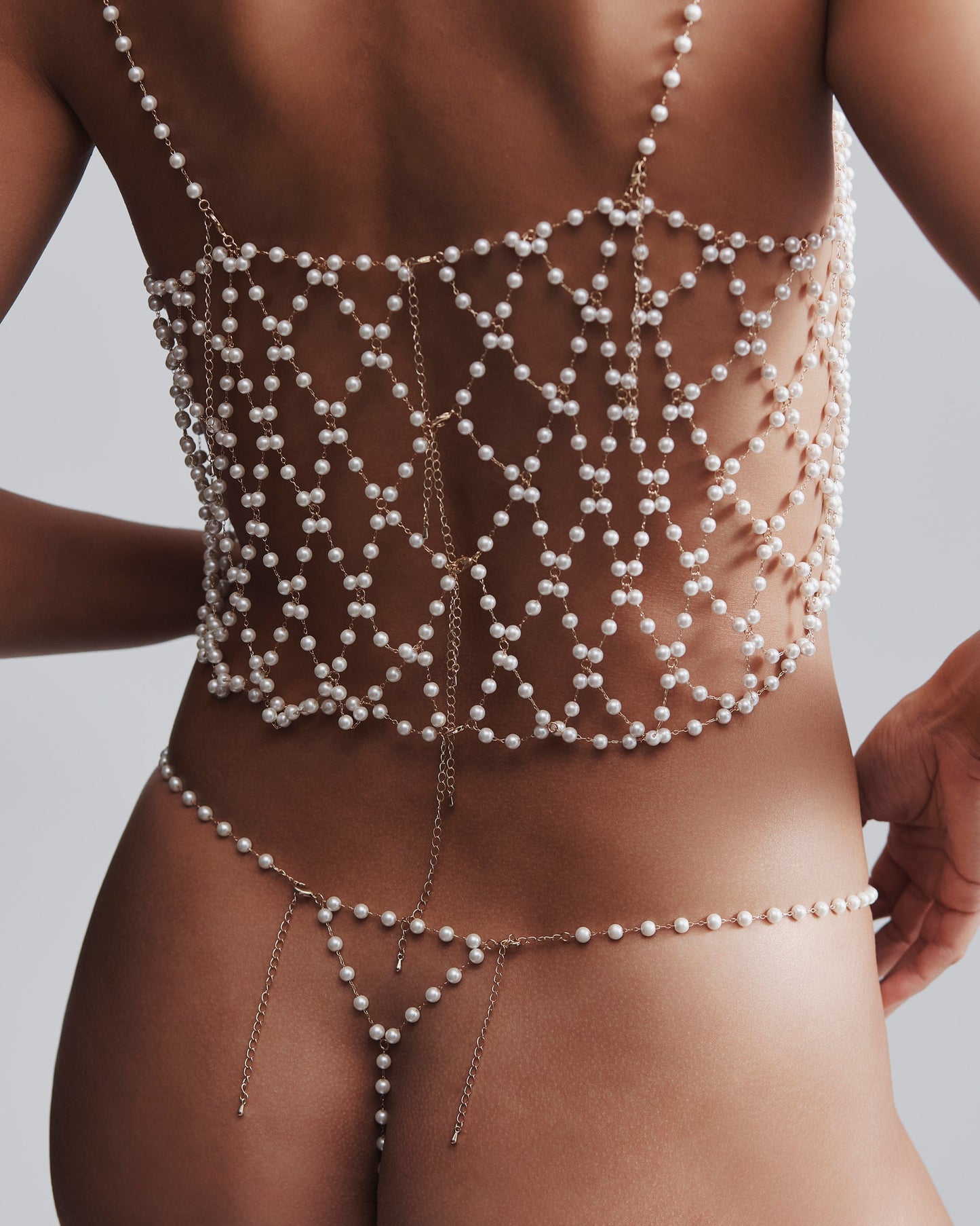  Pearl Crop Cami Pearl/Gold