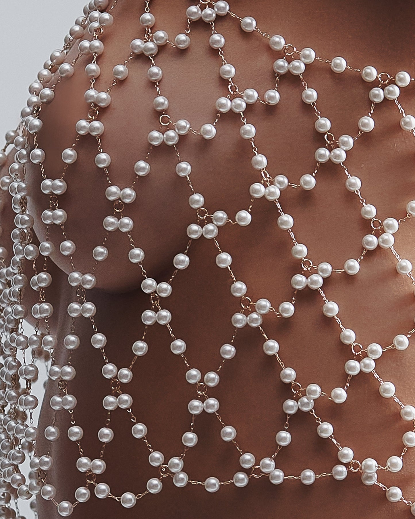  Pearl Crop Cami Pearl/Gold