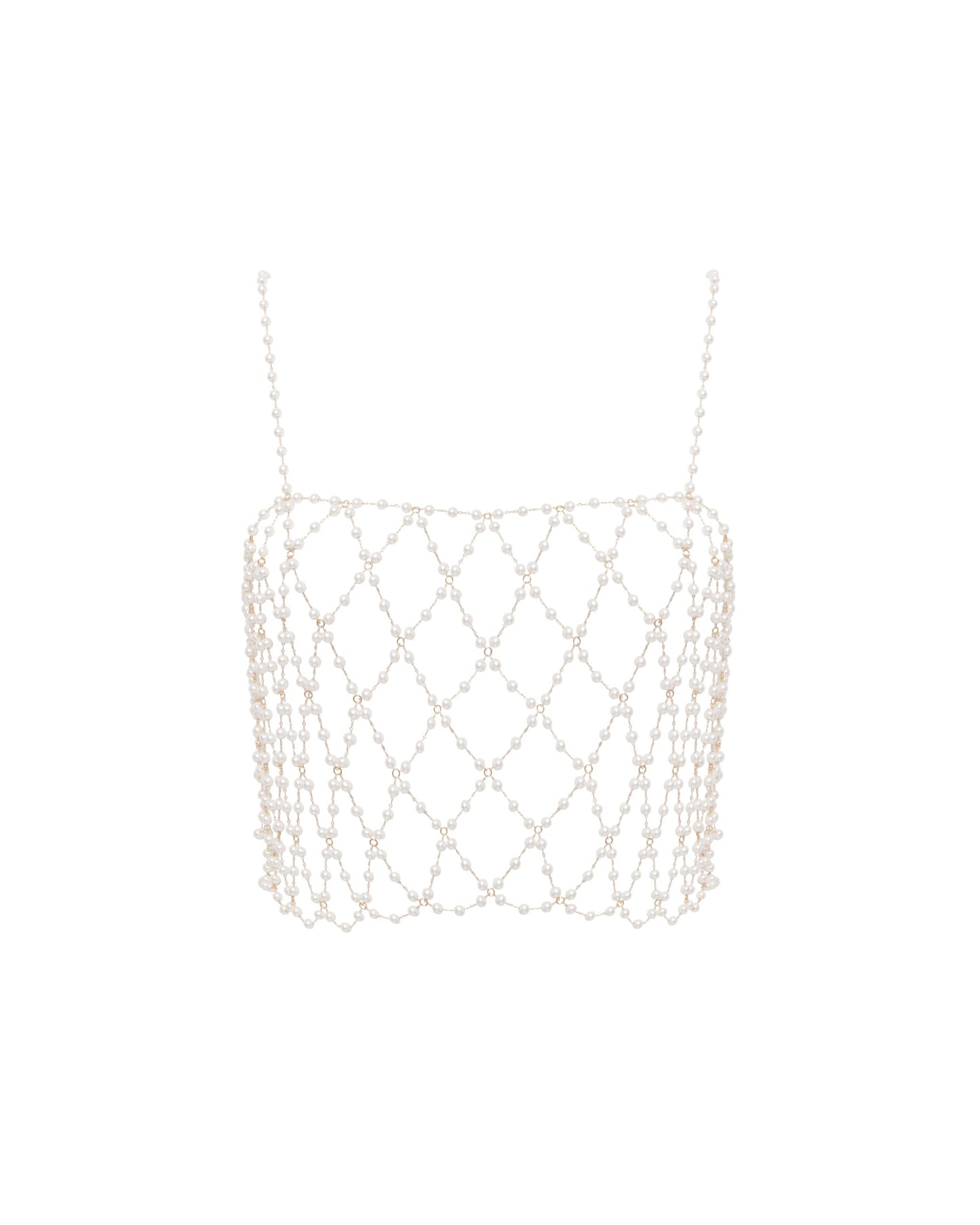  Pearl Crop Cami Pearl/Gold