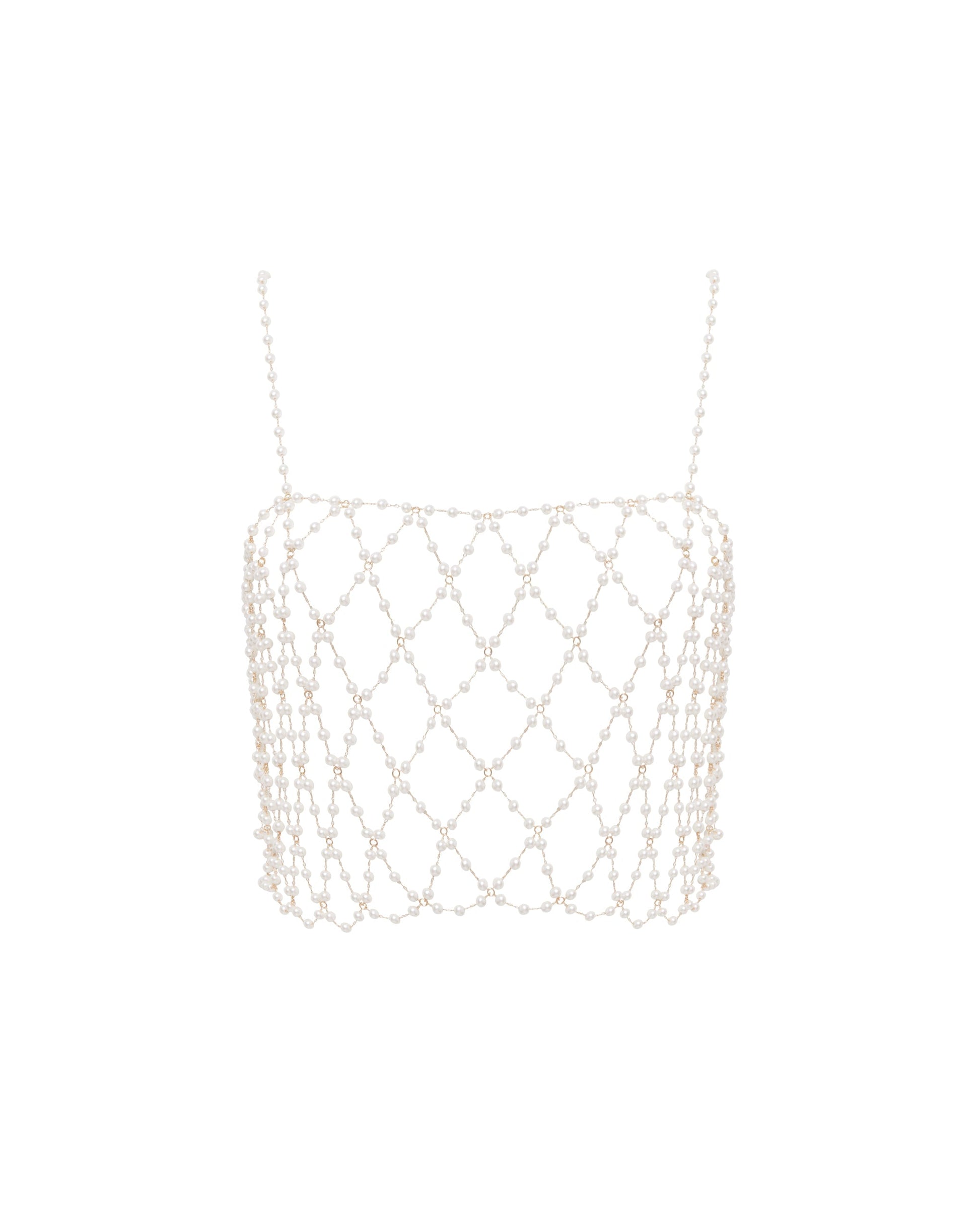  Pearl Crop Cami Pearl/Gold