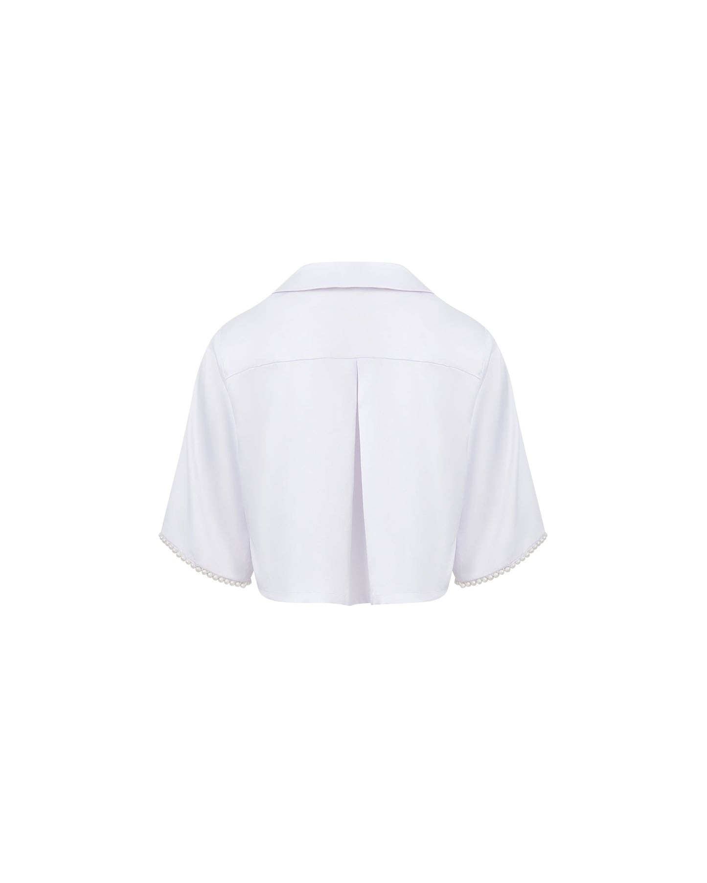  Pearl Luxury Satin Shirt White/Pearl